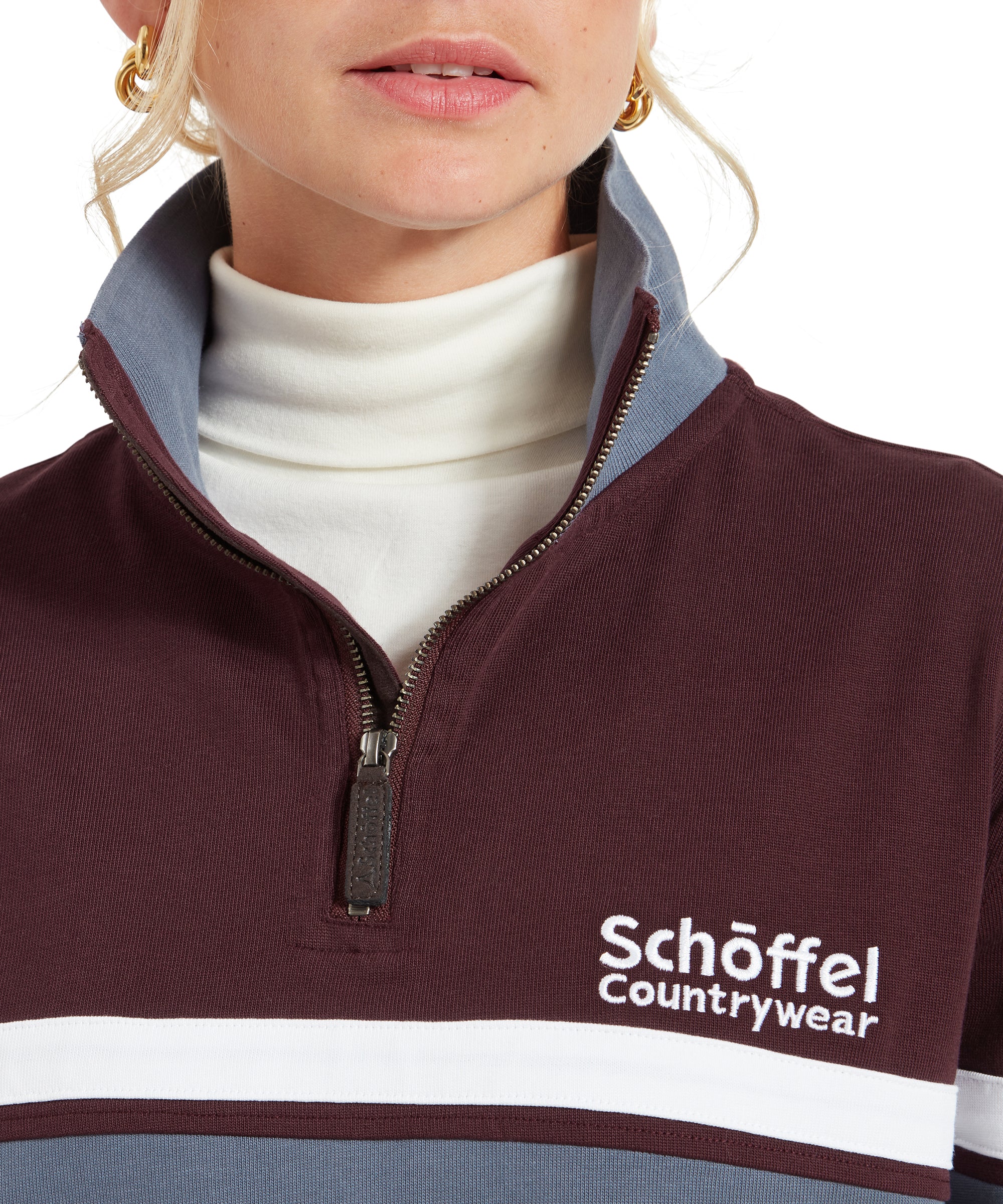 Exmouth Heritage Quarter Zip - Wine - Image 11