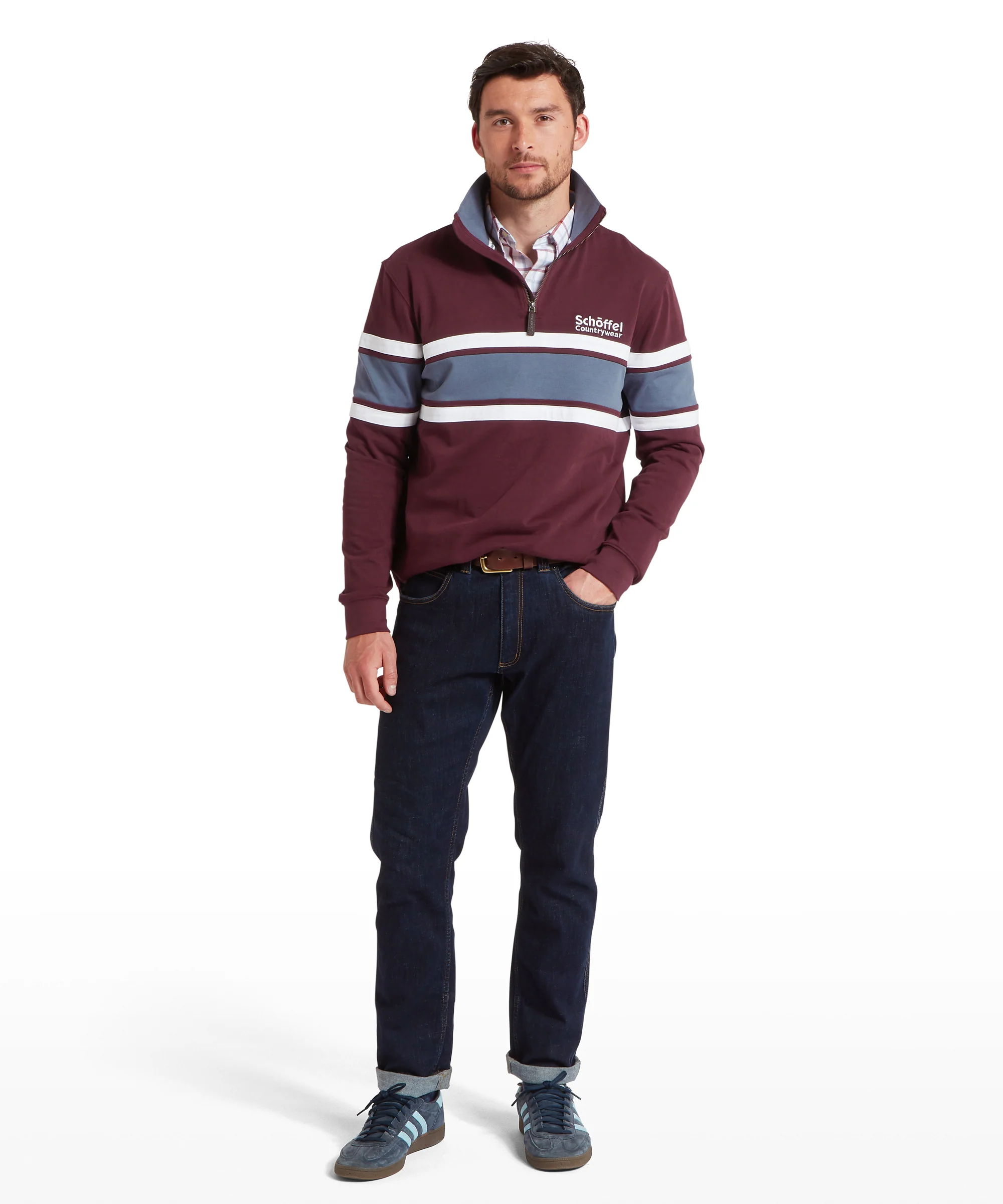 Exmouth Heritage Quarter Zip - Wine - Image 4
