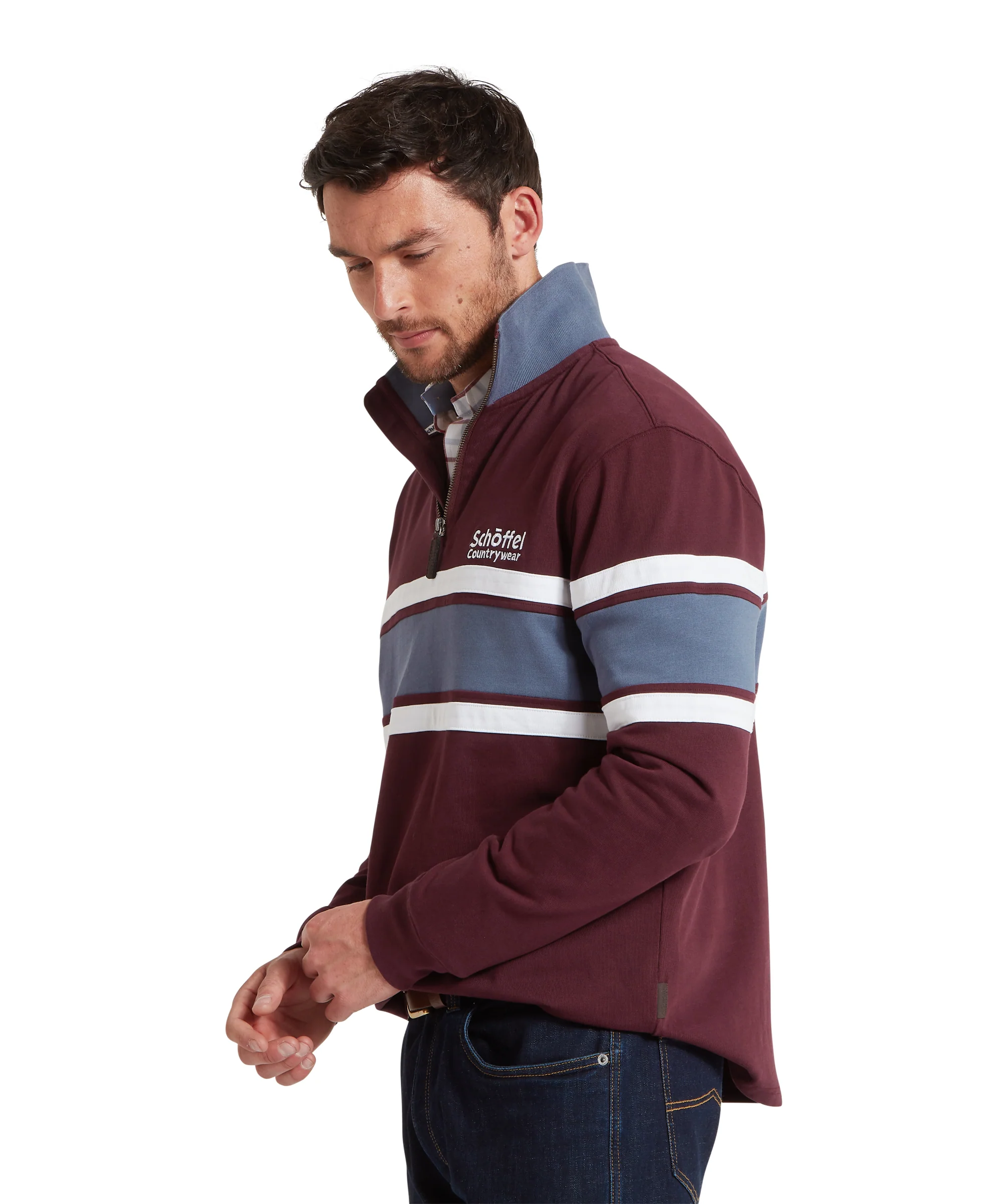 Exmouth Heritage Quarter Zip - Wine - Image 6