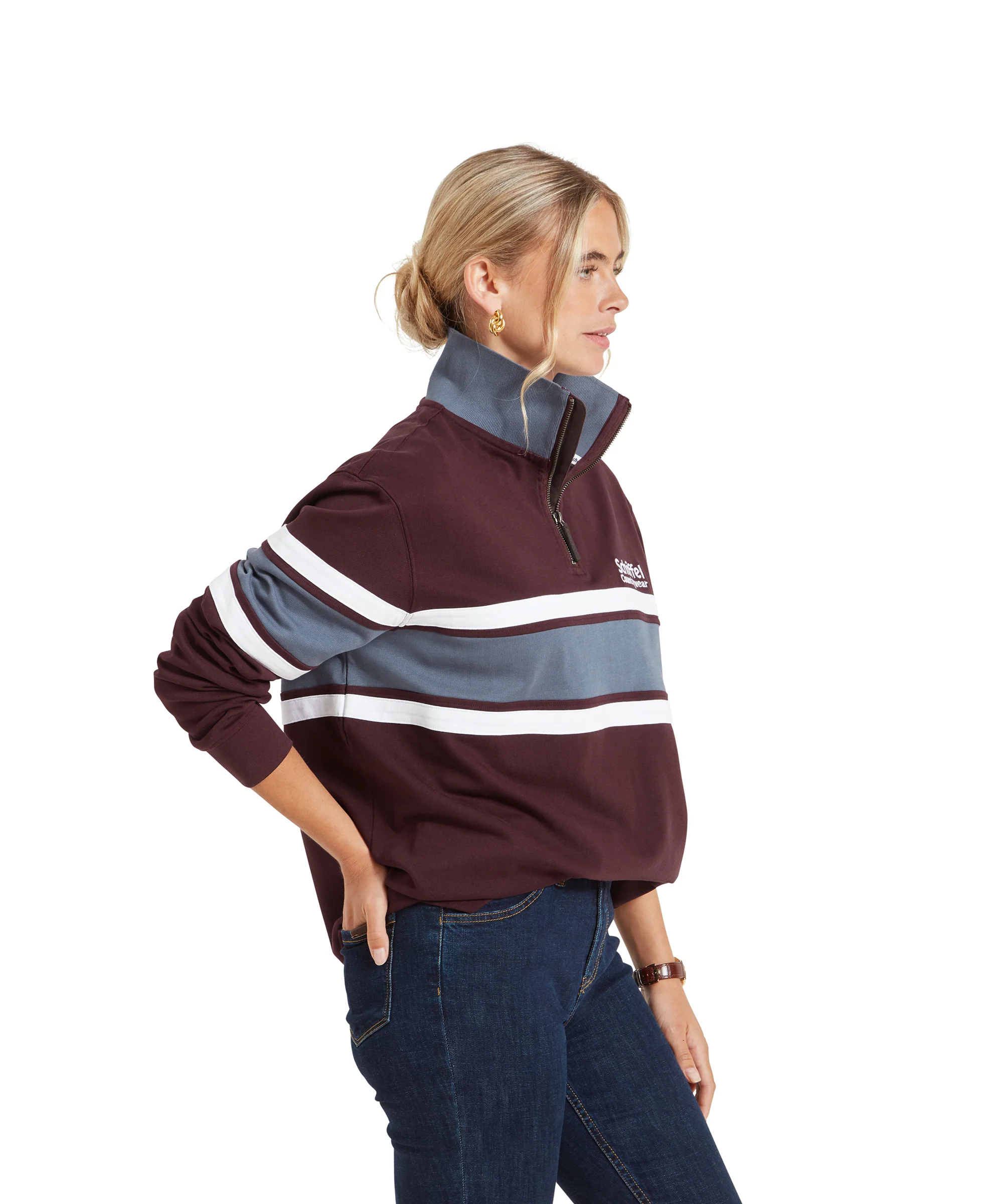 Exmouth Heritage Quarter Zip - Wine - Image 7