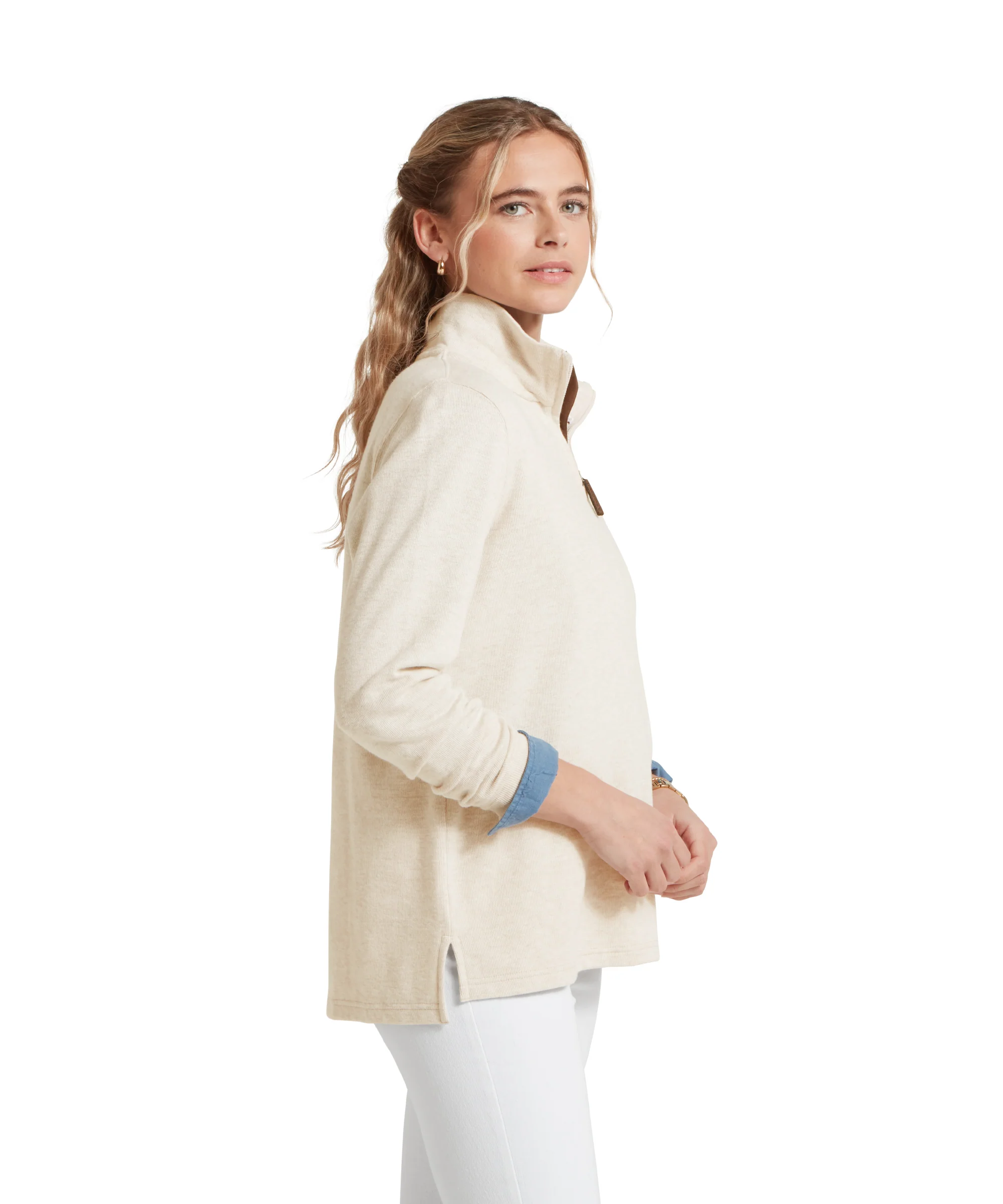 Appletree Bay Quarter Zip - Oat - Image 4