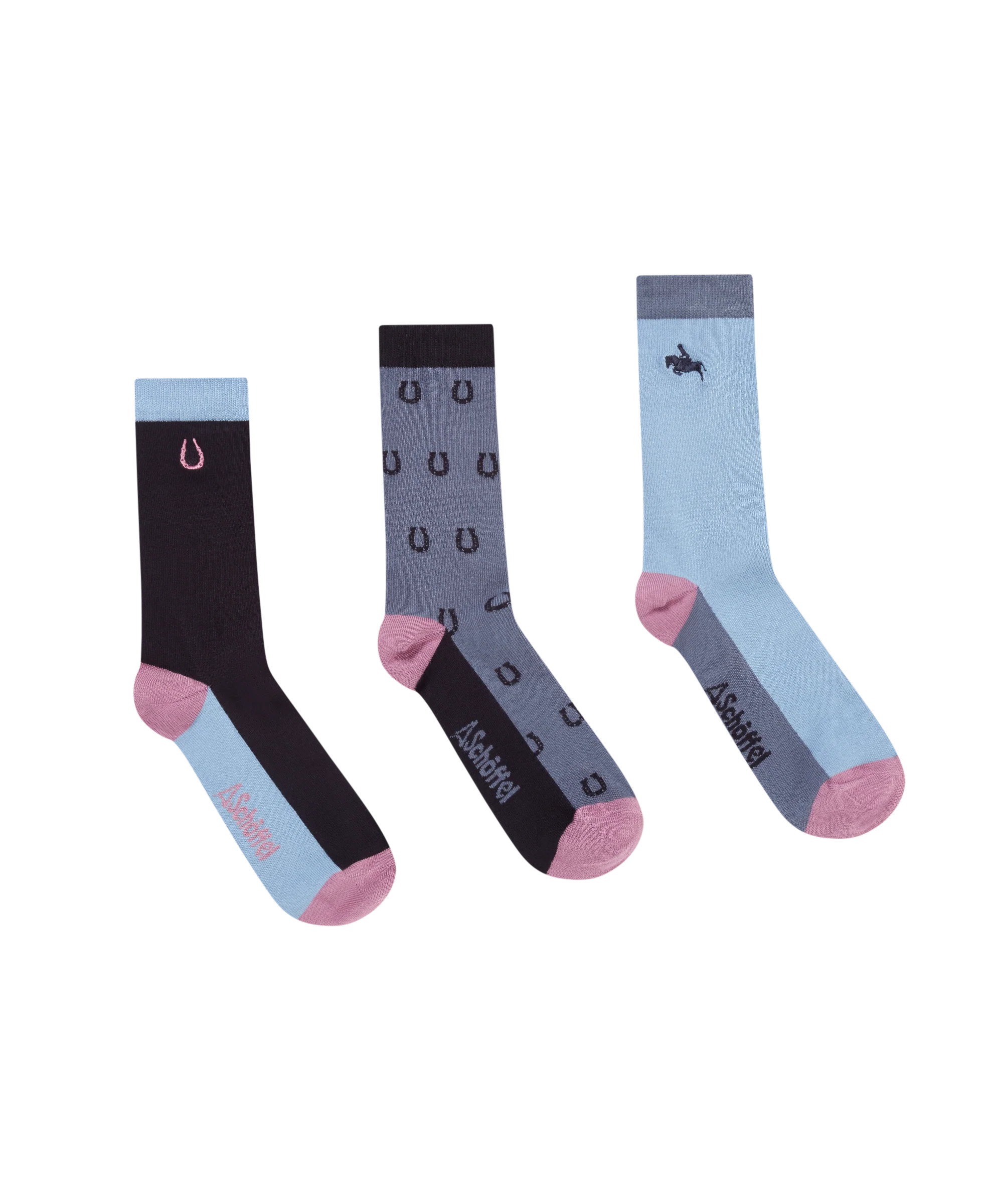 Women's Bamboo Sock (Box Of 3) - Equestrian Mix - Image 2