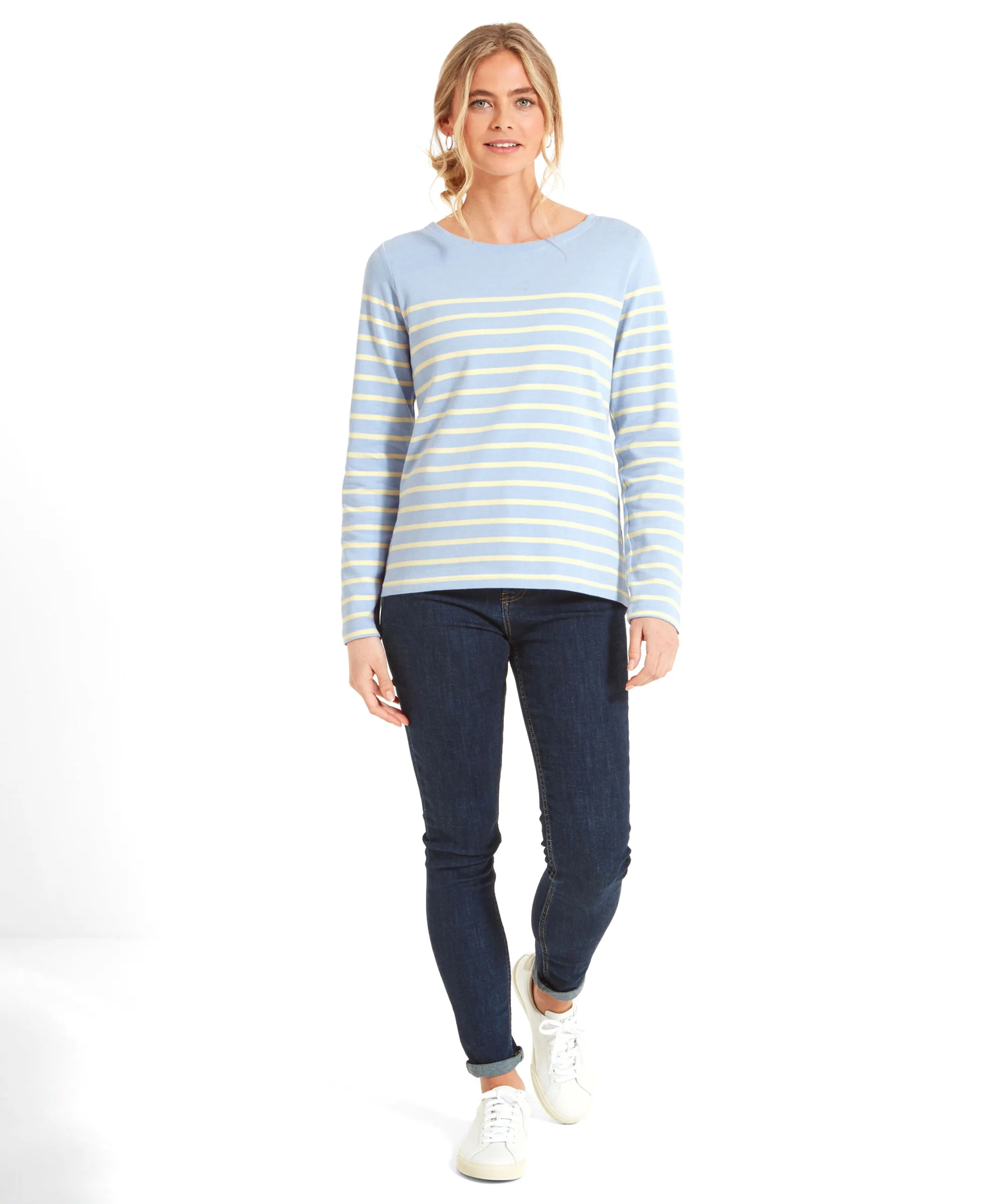 Beauport Top - Pale Blue/Lemon Stripe - Image 3
