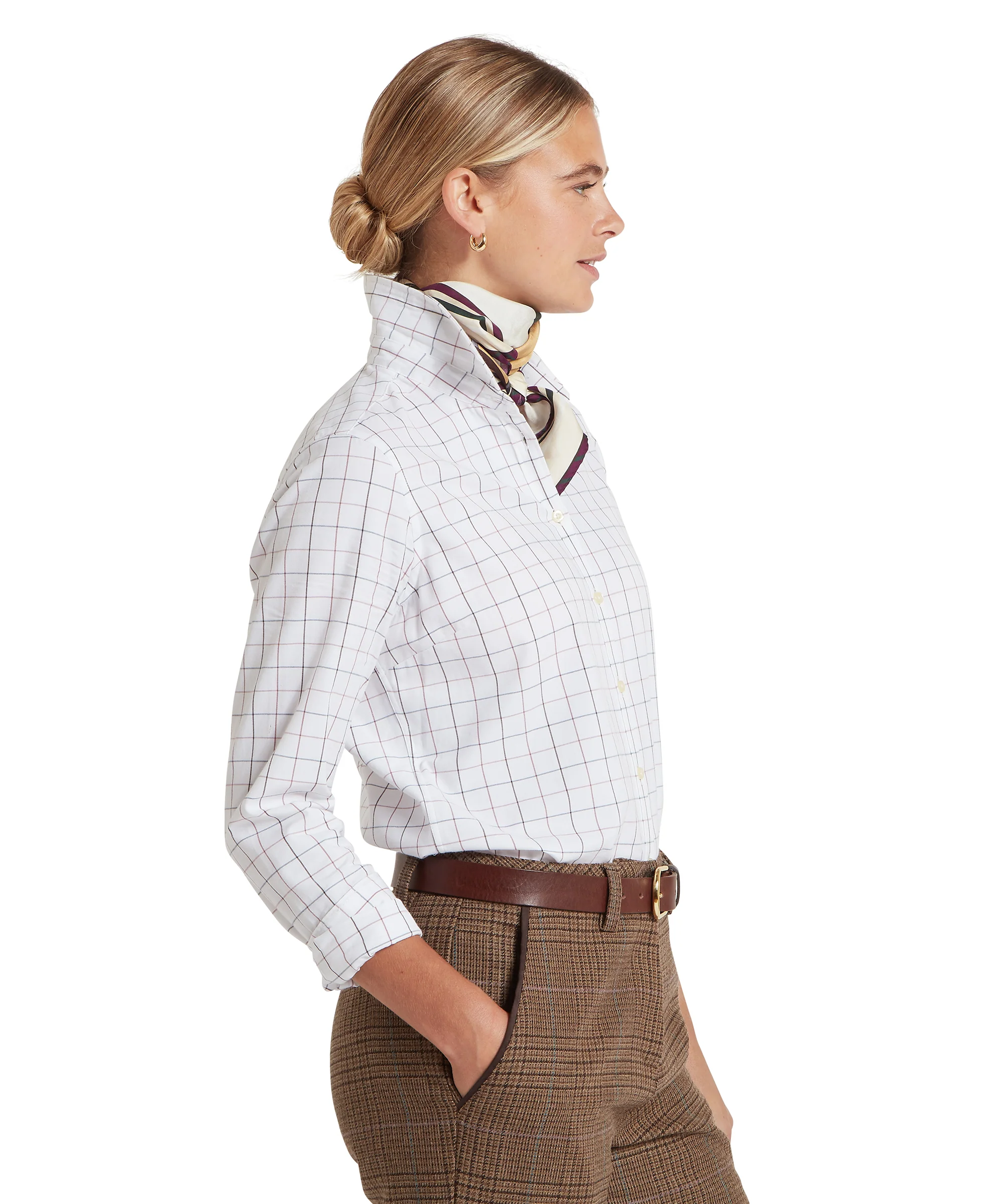 Blakeney Shirt - Dark Mauve Tattersall - Image 4