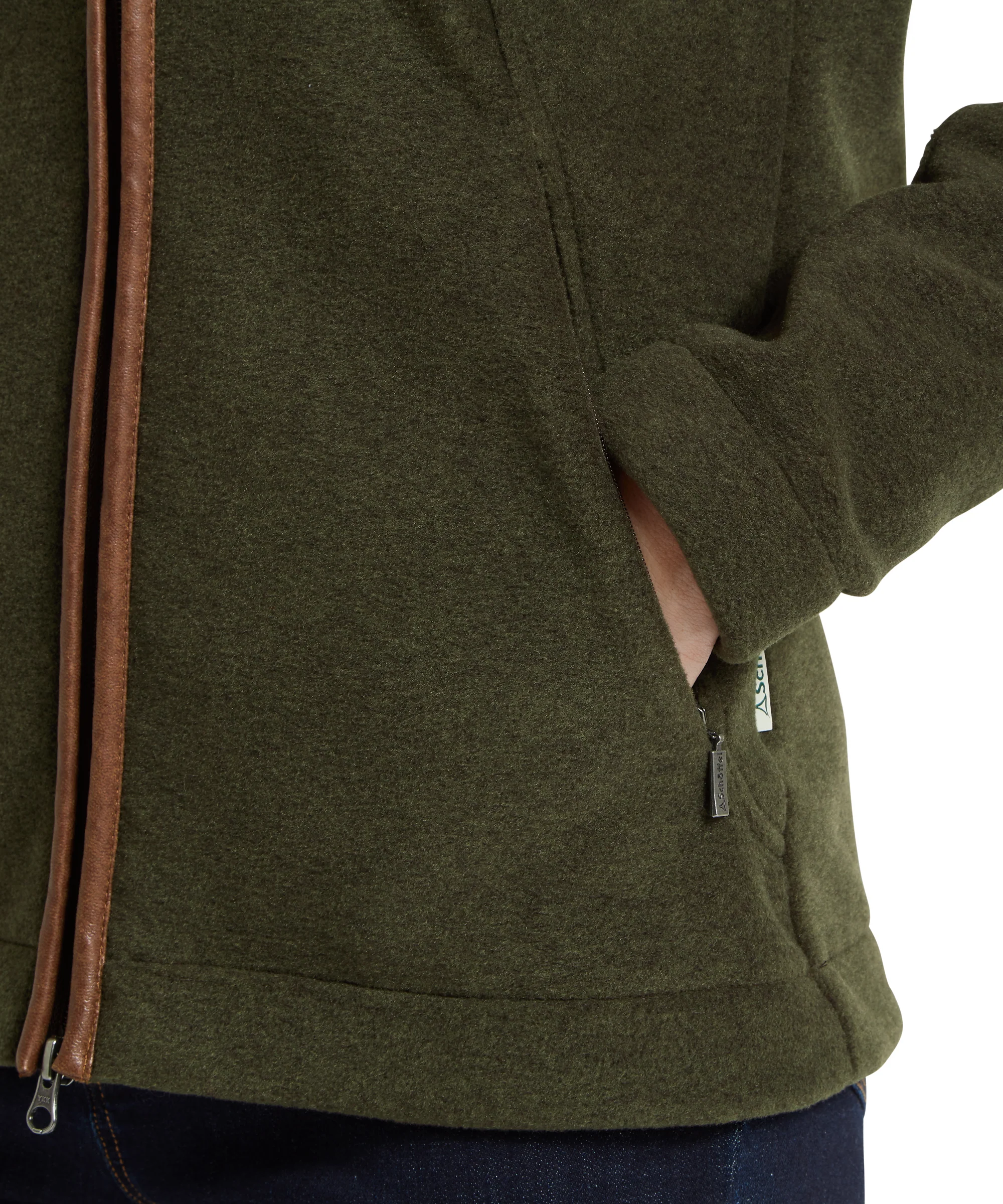 Burley Fleece Jacket - Dark Olive - Image 8