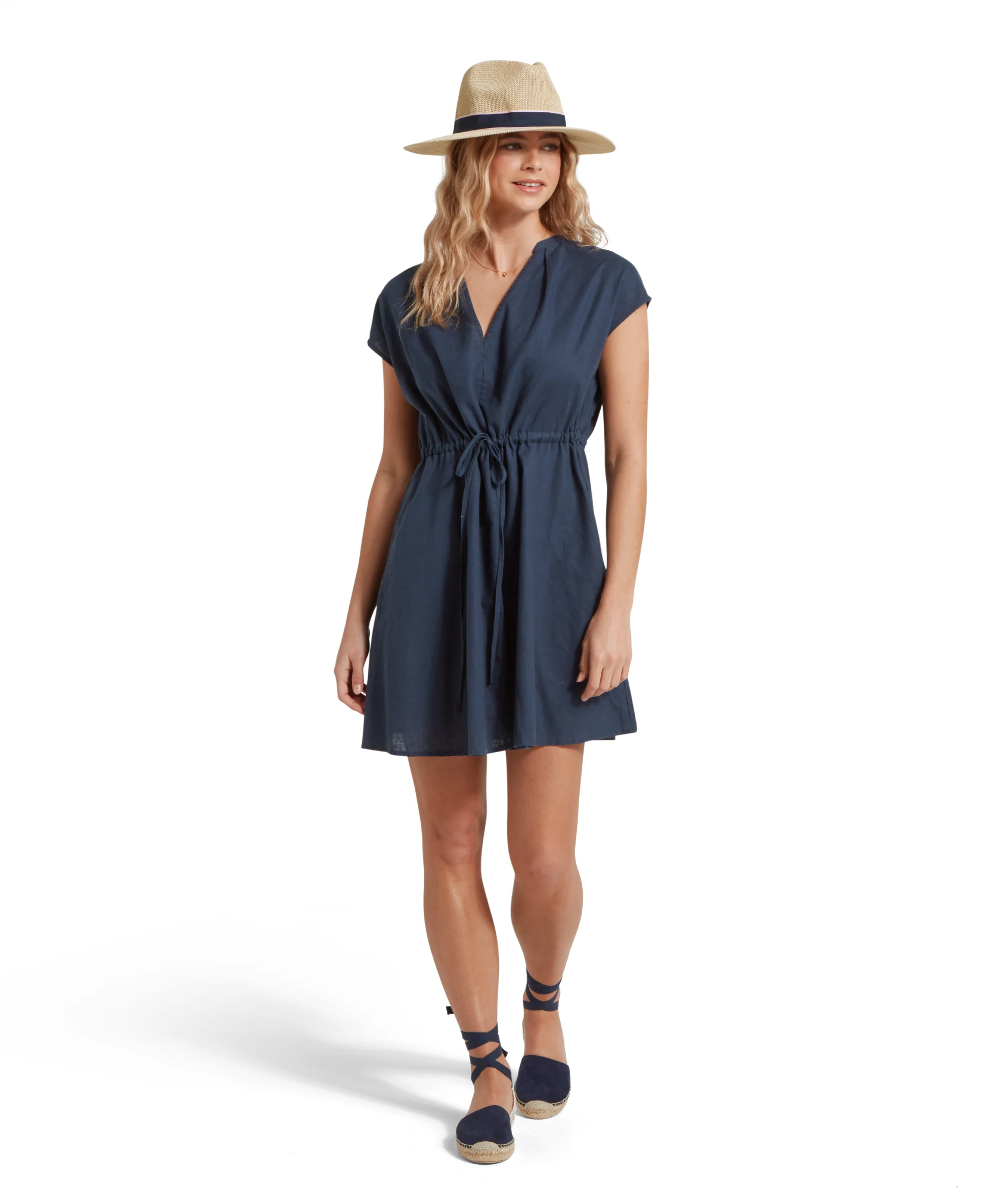 Camelia Linen Dress - Dark Blueberry - Image 7