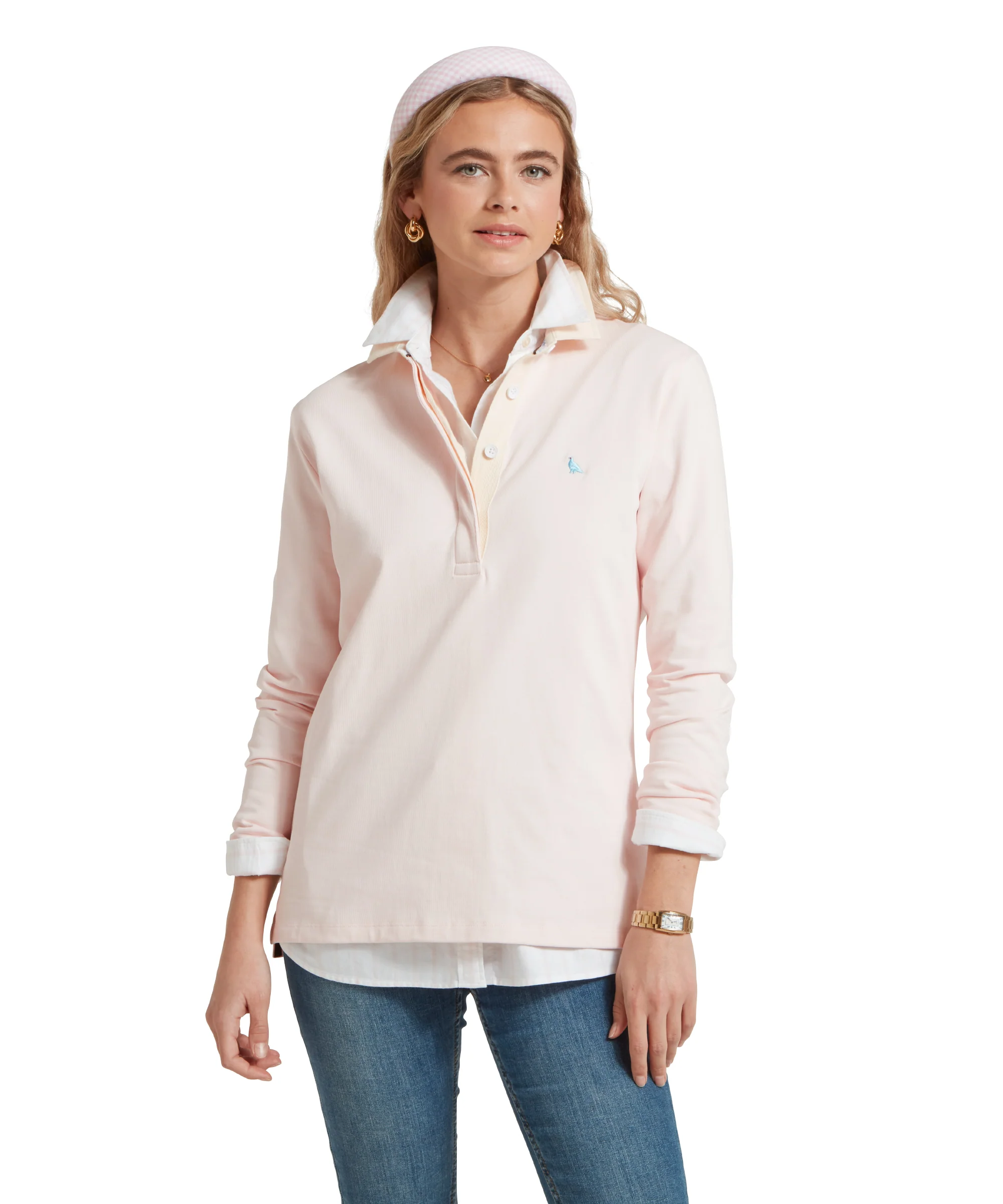 Chapel Porth Rugby Shirt - Mauve Blush - Image 2