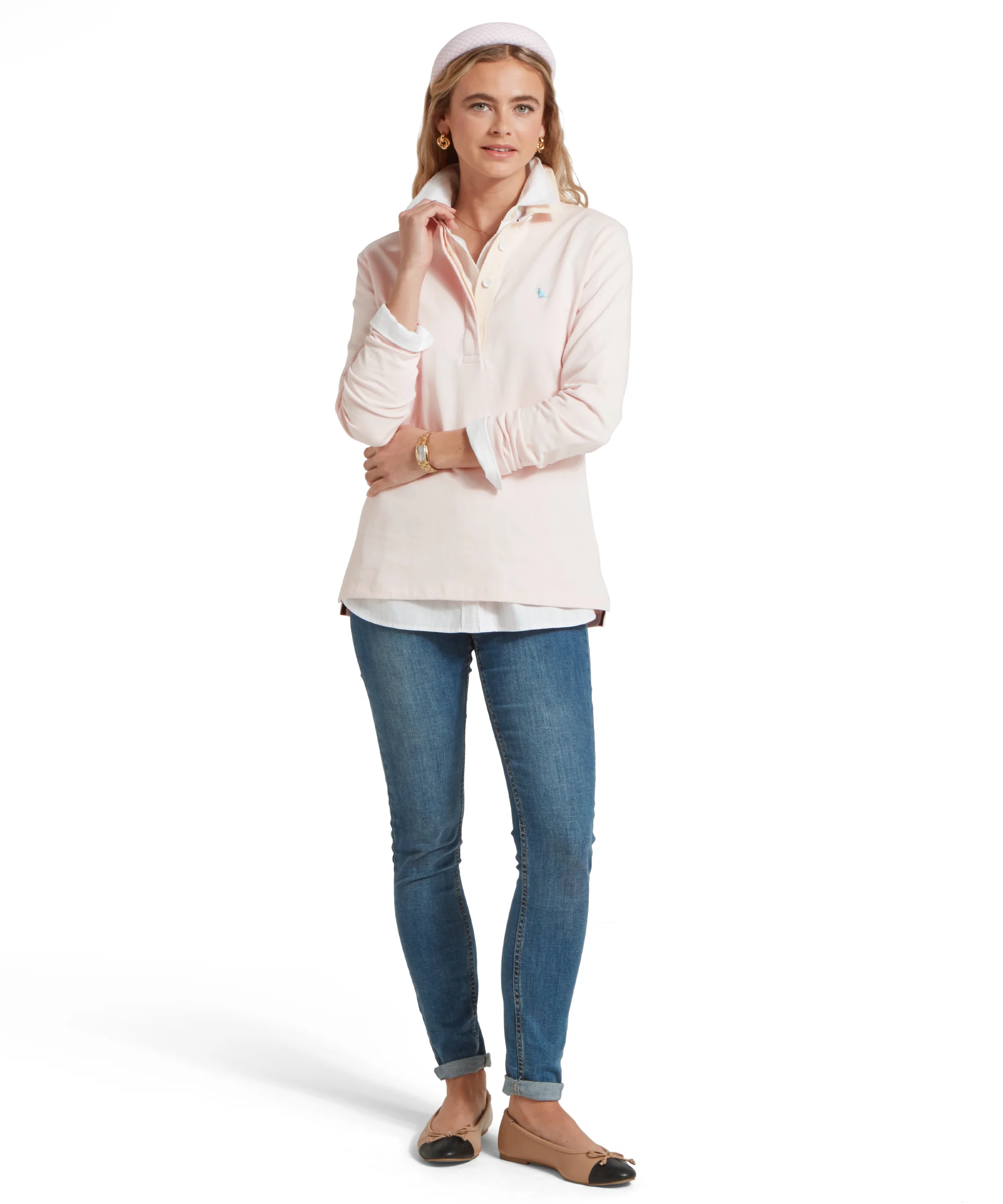 Chapel Porth Rugby Shirt - Mauve Blush - Image 3