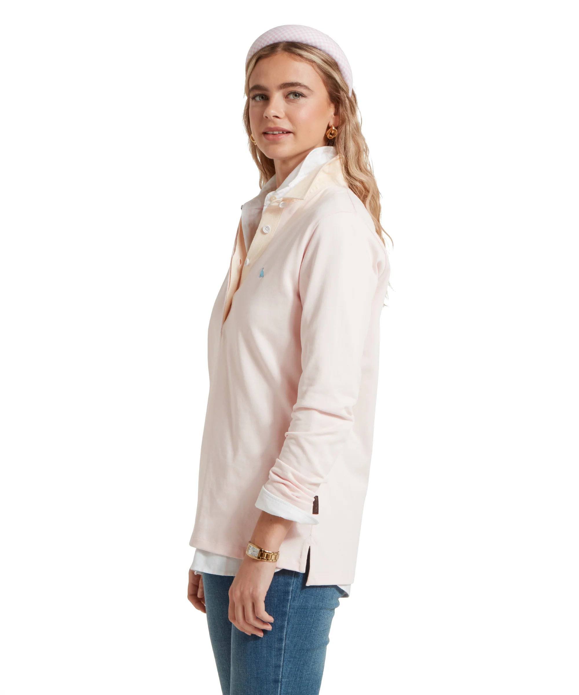 Chapel Porth Rugby Shirt - Mauve Blush - Image 4
