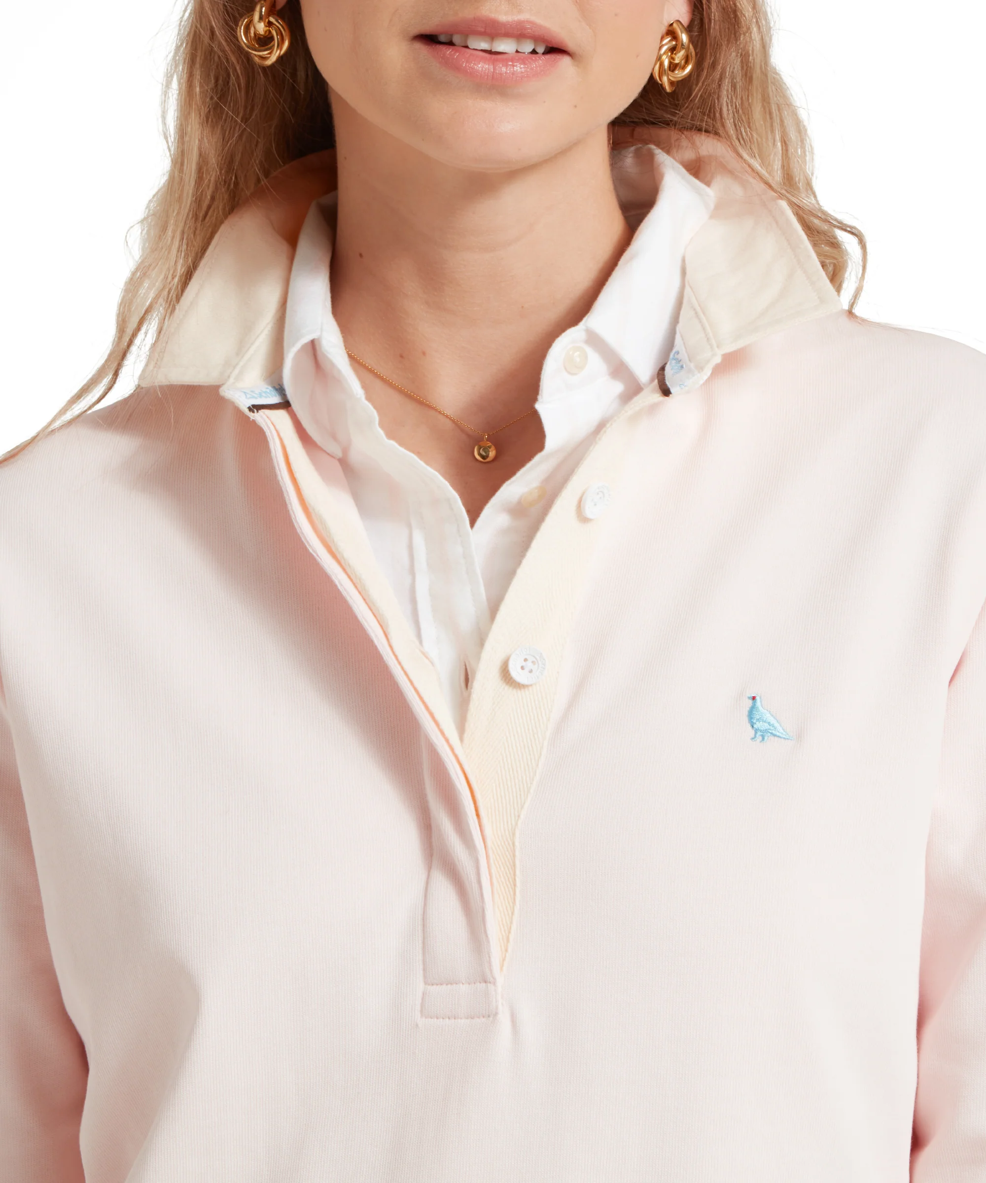 Chapel Porth Rugby Shirt - Mauve Blush - Image 6