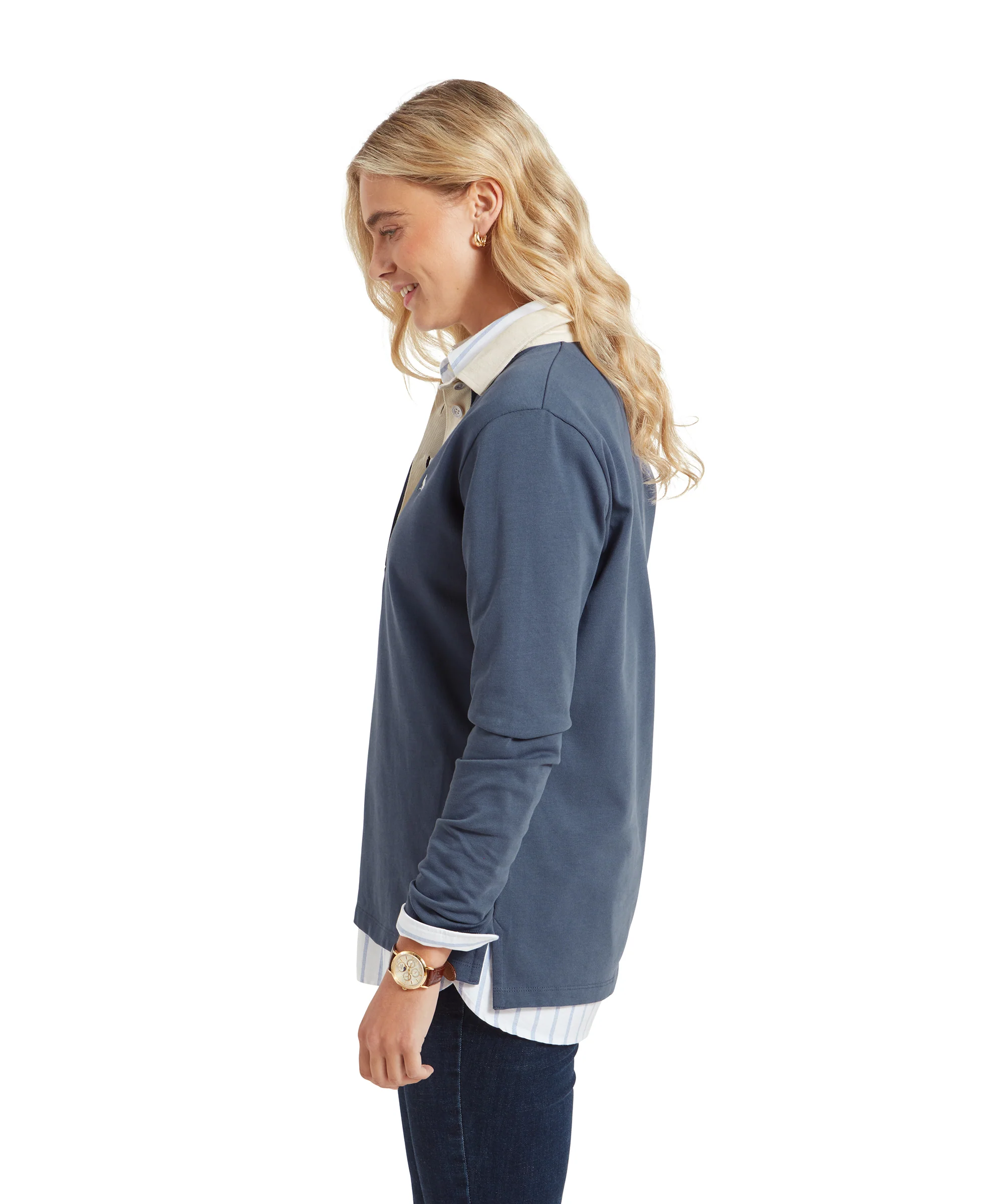 Chapel Porth Rugby Shirt - Vintage Navy - Image 4