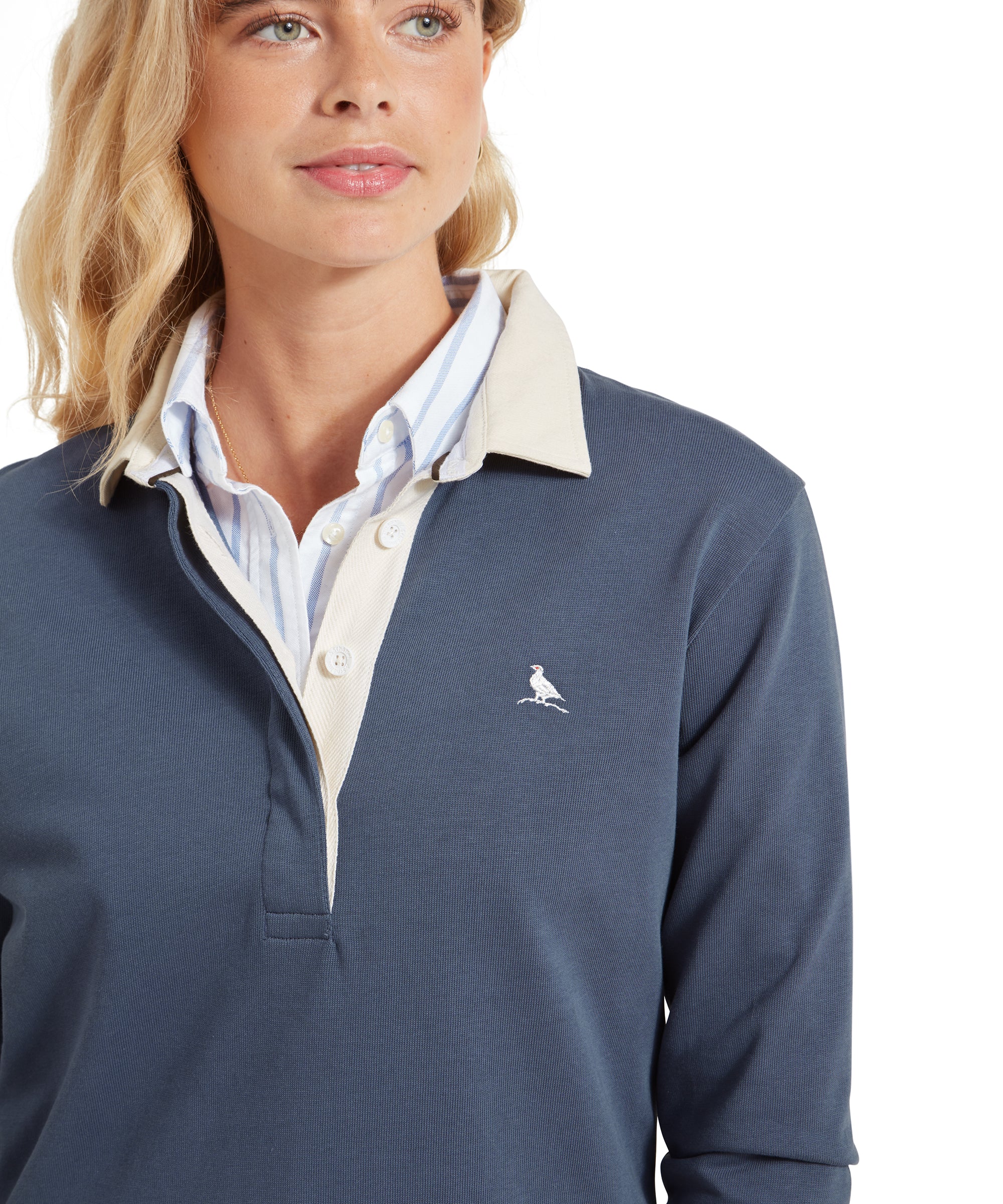 Chapel Porth Rugby Shirt - Vintage Navy - Image 6