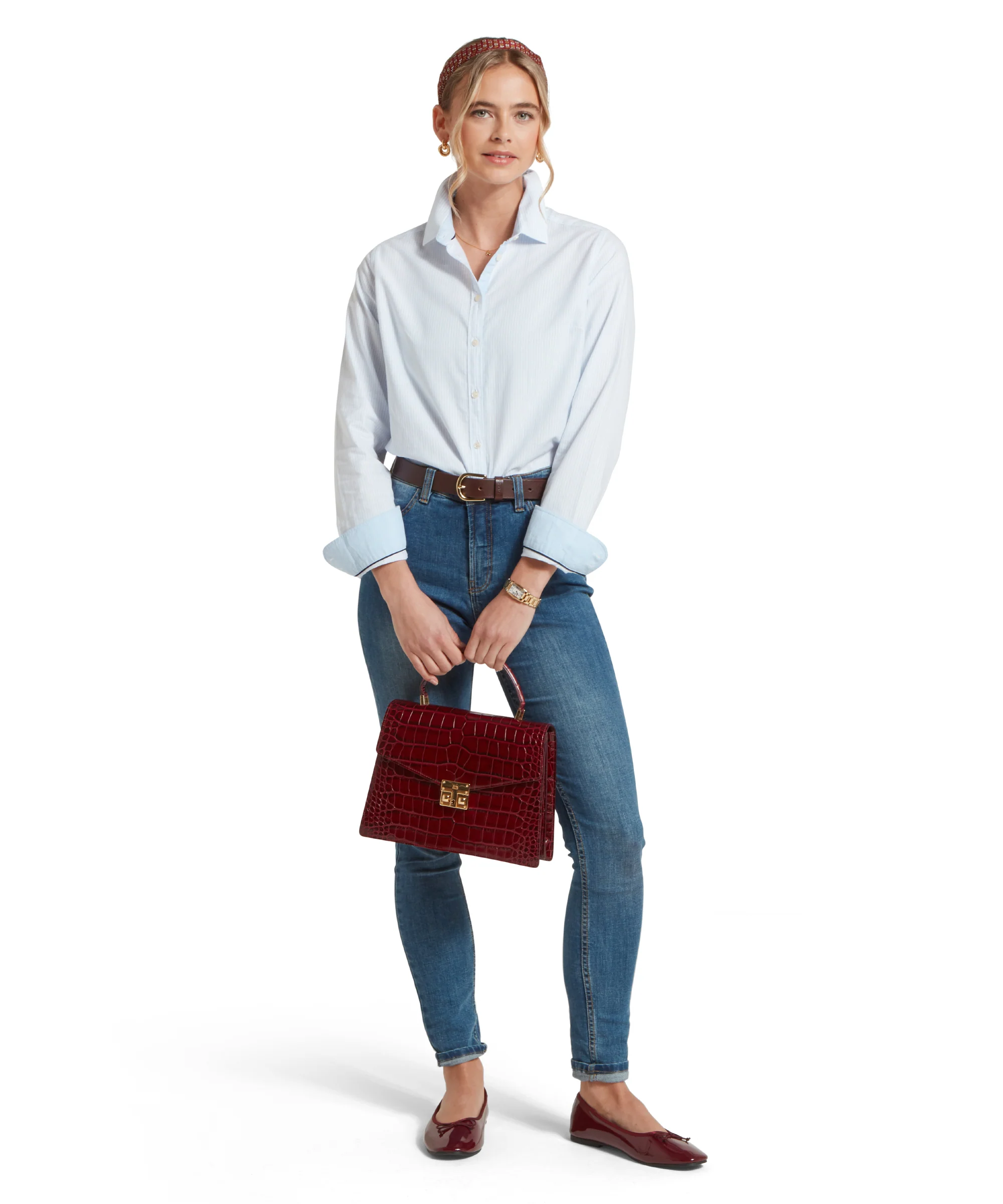 Cley Oxford Shirt - Pale Blue Stripe - Image 3
