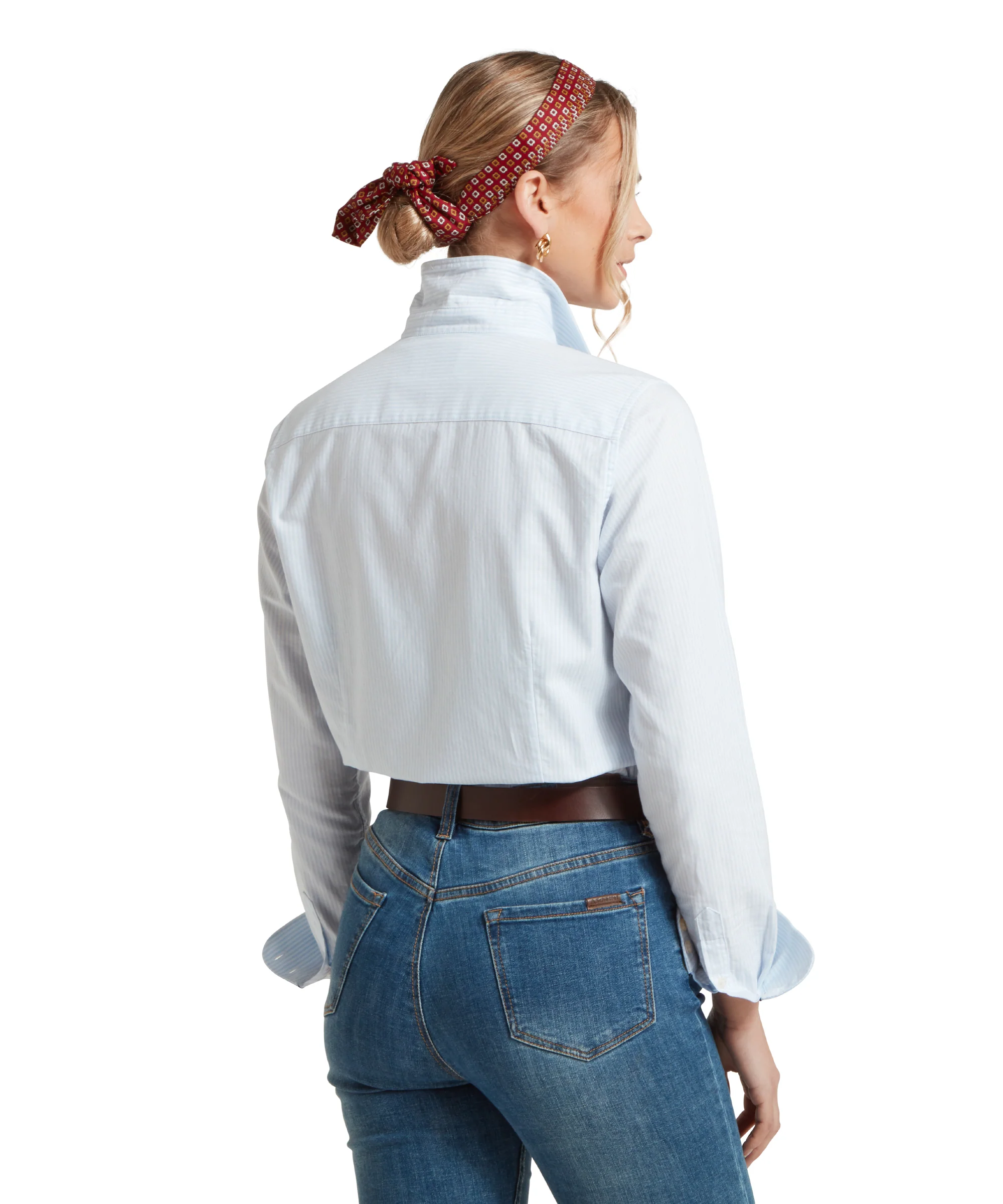 Cley Oxford Shirt - Pale Blue Stripe - Image 5