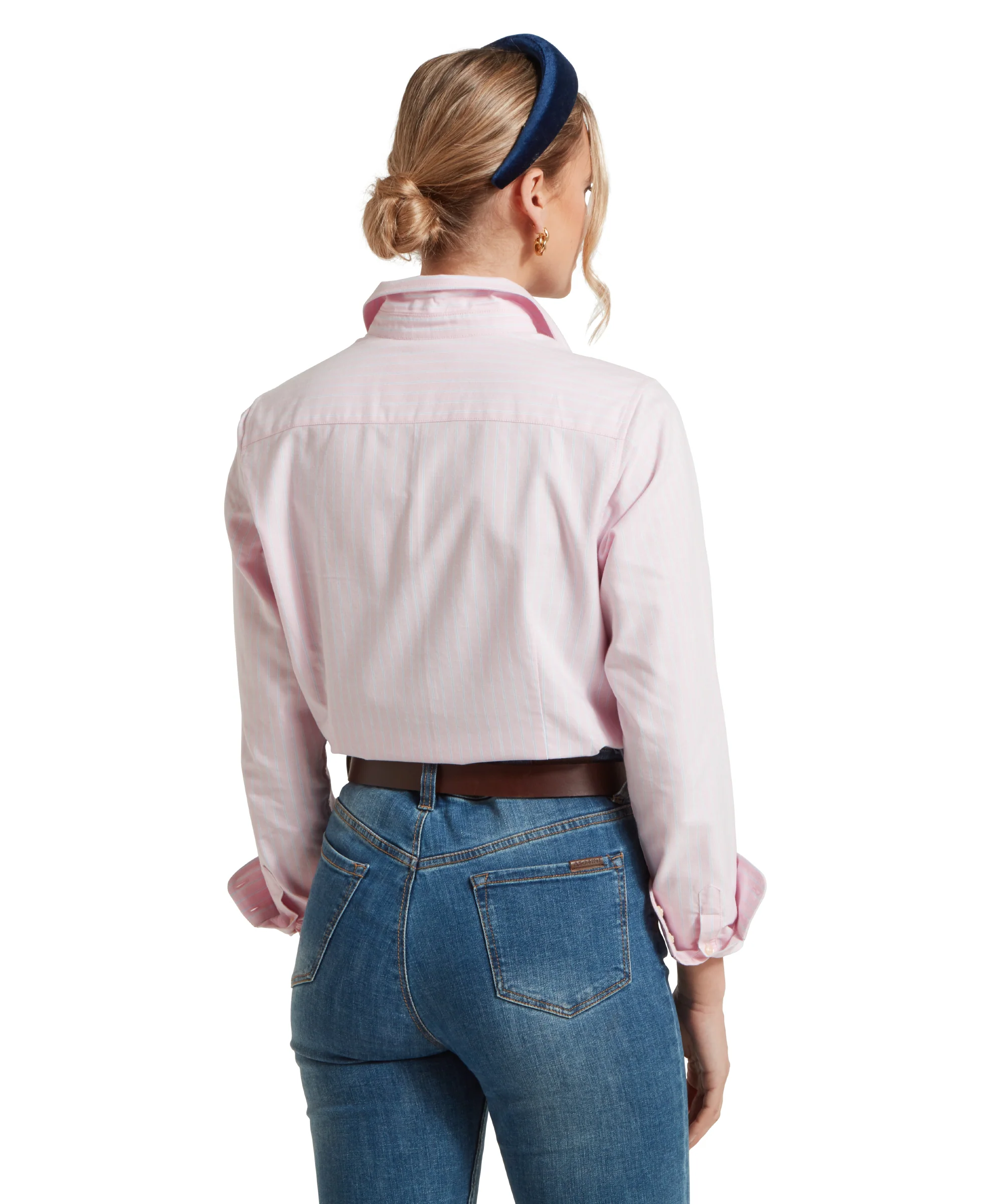 Cley Oxford Shirt - Pink/Blue Stripe - Image 5
