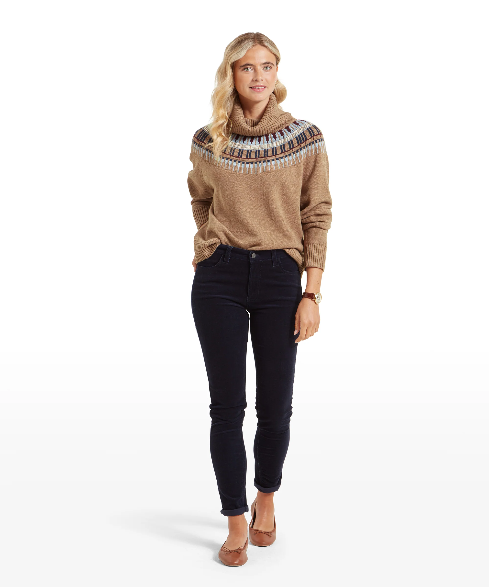 Clover Cord Jeans - Navy - Image 3