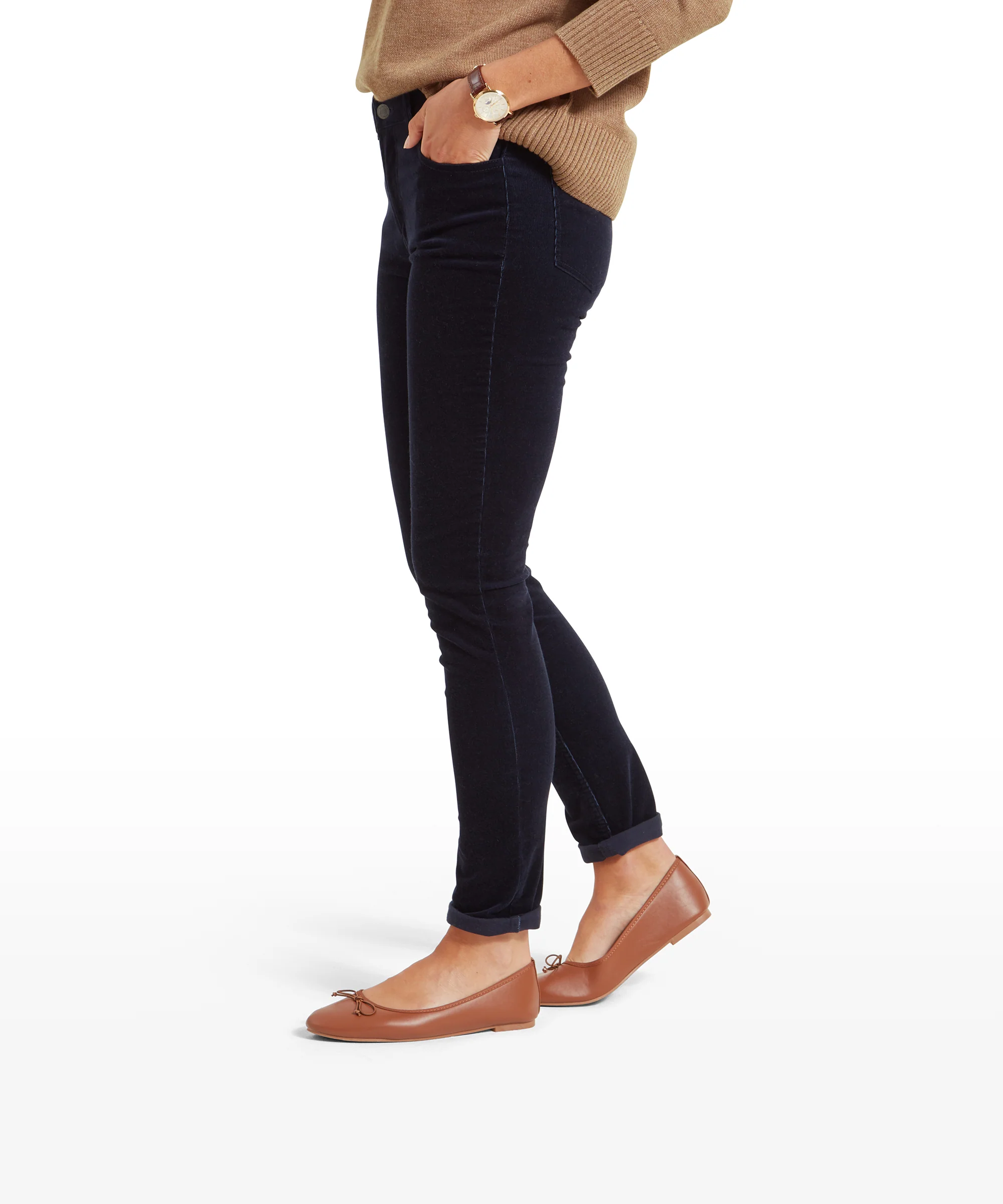 Clover Cord Jeans - Navy - Image 4