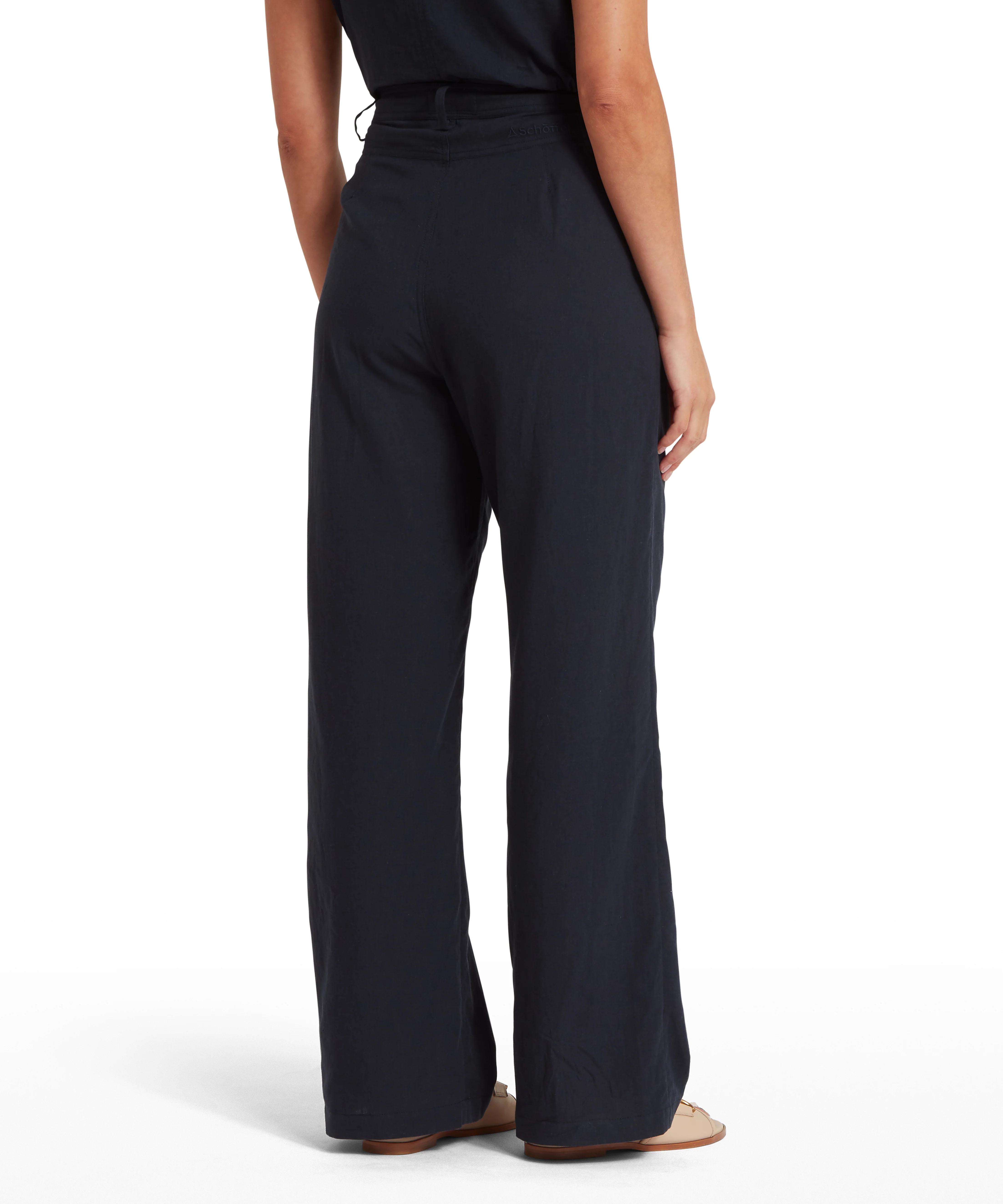 Dahlia Linen Trousers - Navy - Image 5