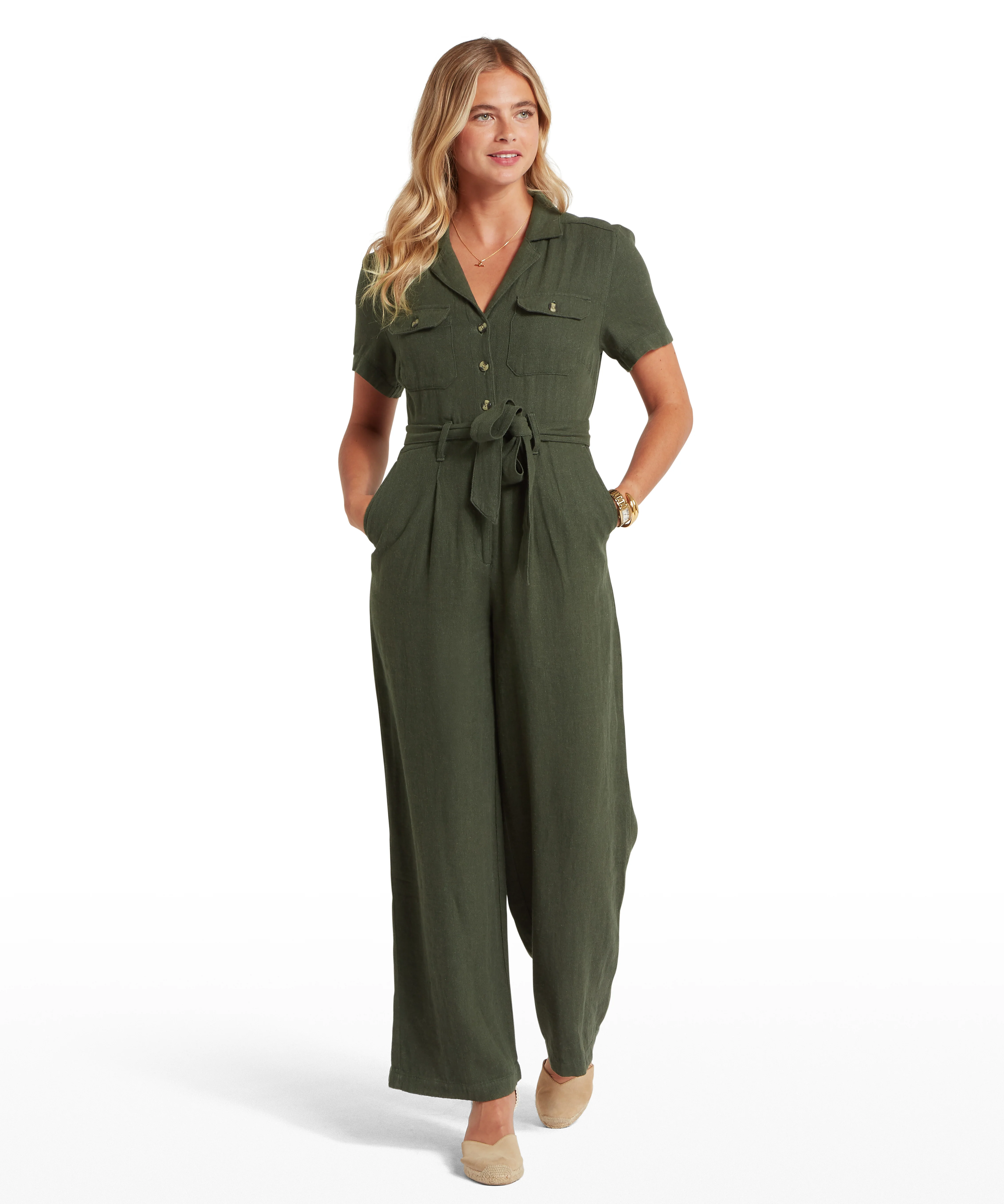 Daisy Jumpsuit - Beetle Green - Image 2