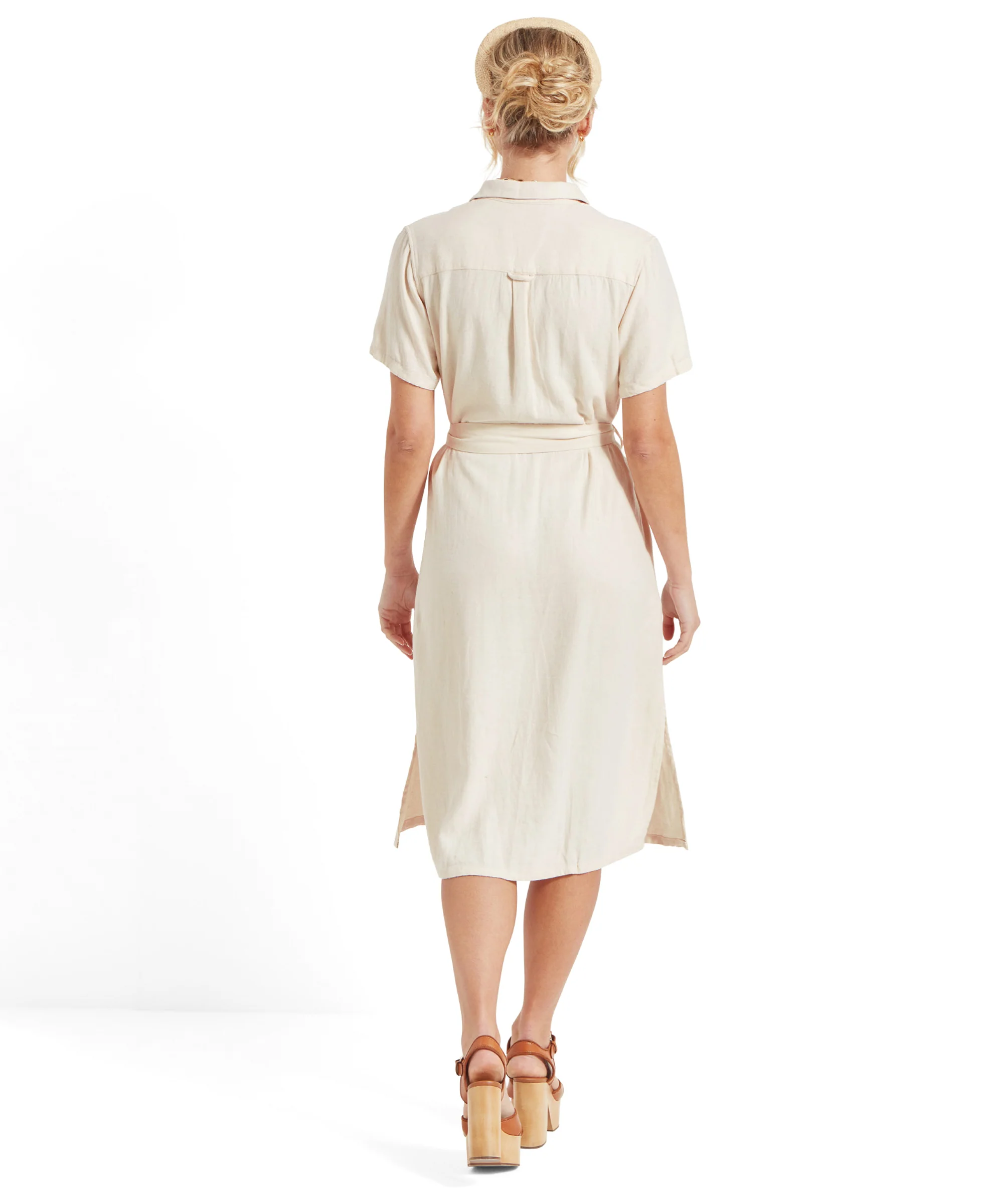 Daisy Linen Dress - Oat - Image 8