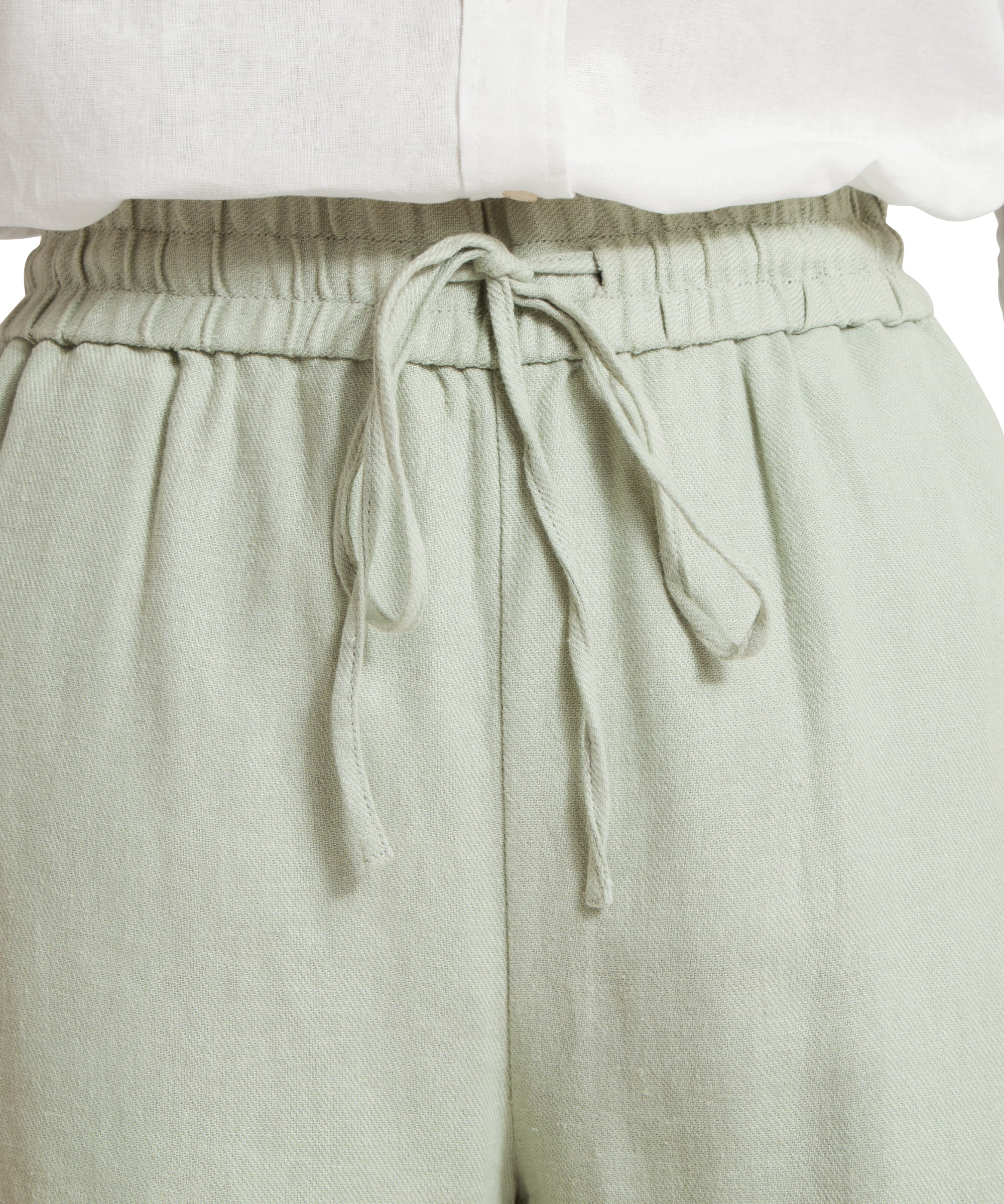 Daphne Linen Shorts - Aqua Grey - Image 7