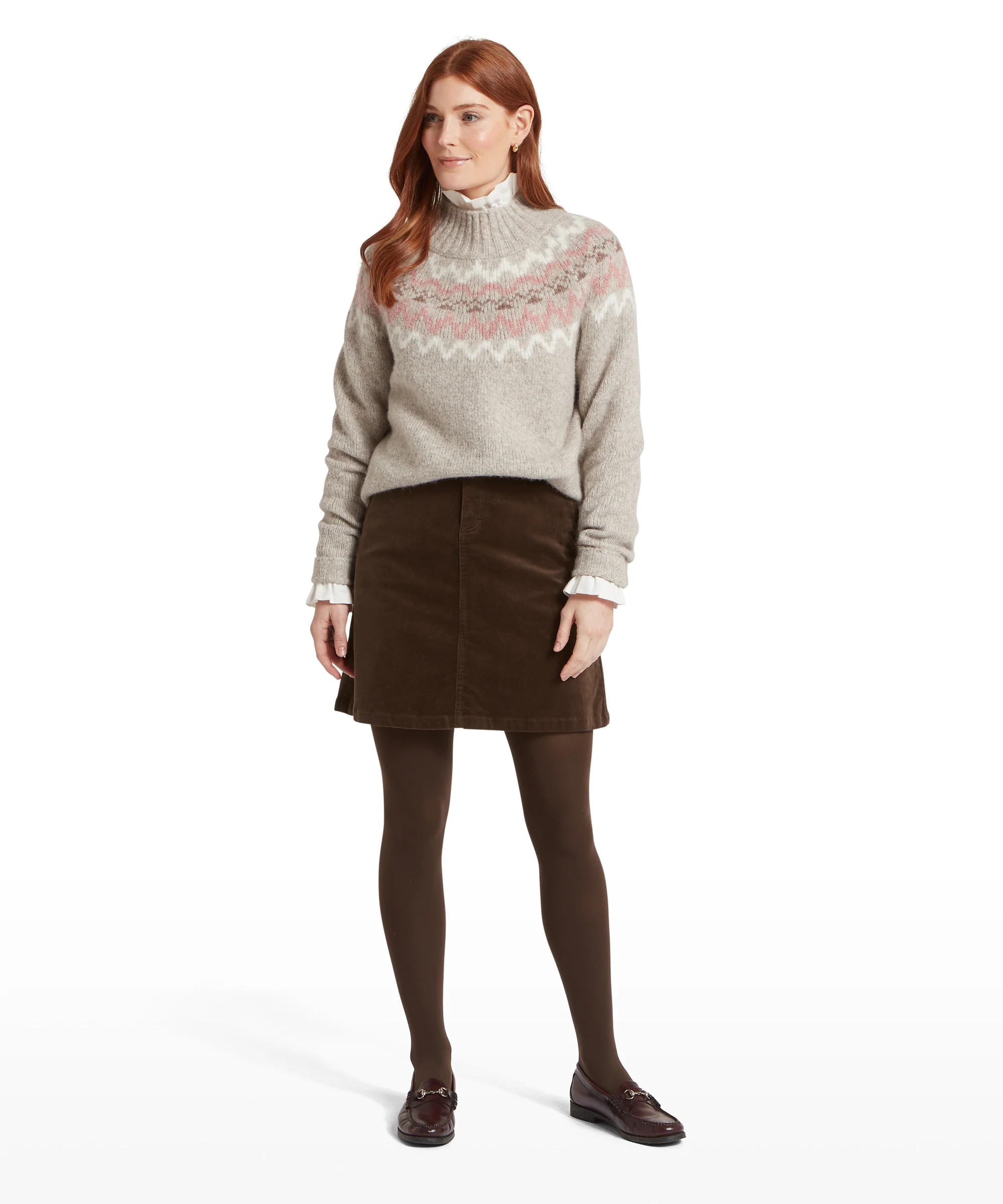 Evie Fairisle Jumper - Cobblestone - Image 3