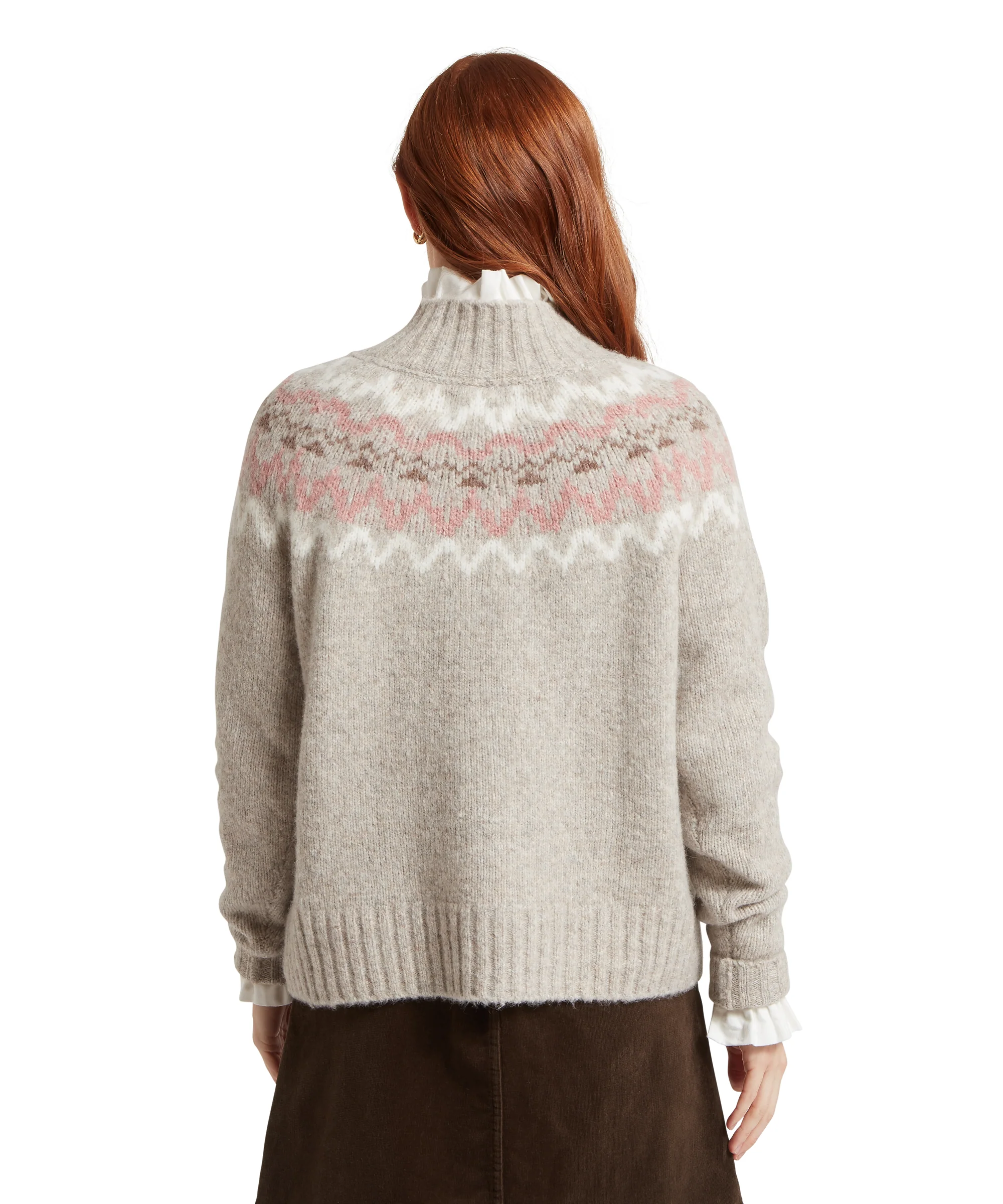 Evie Fairisle Jumper - Cobblestone - Image 5