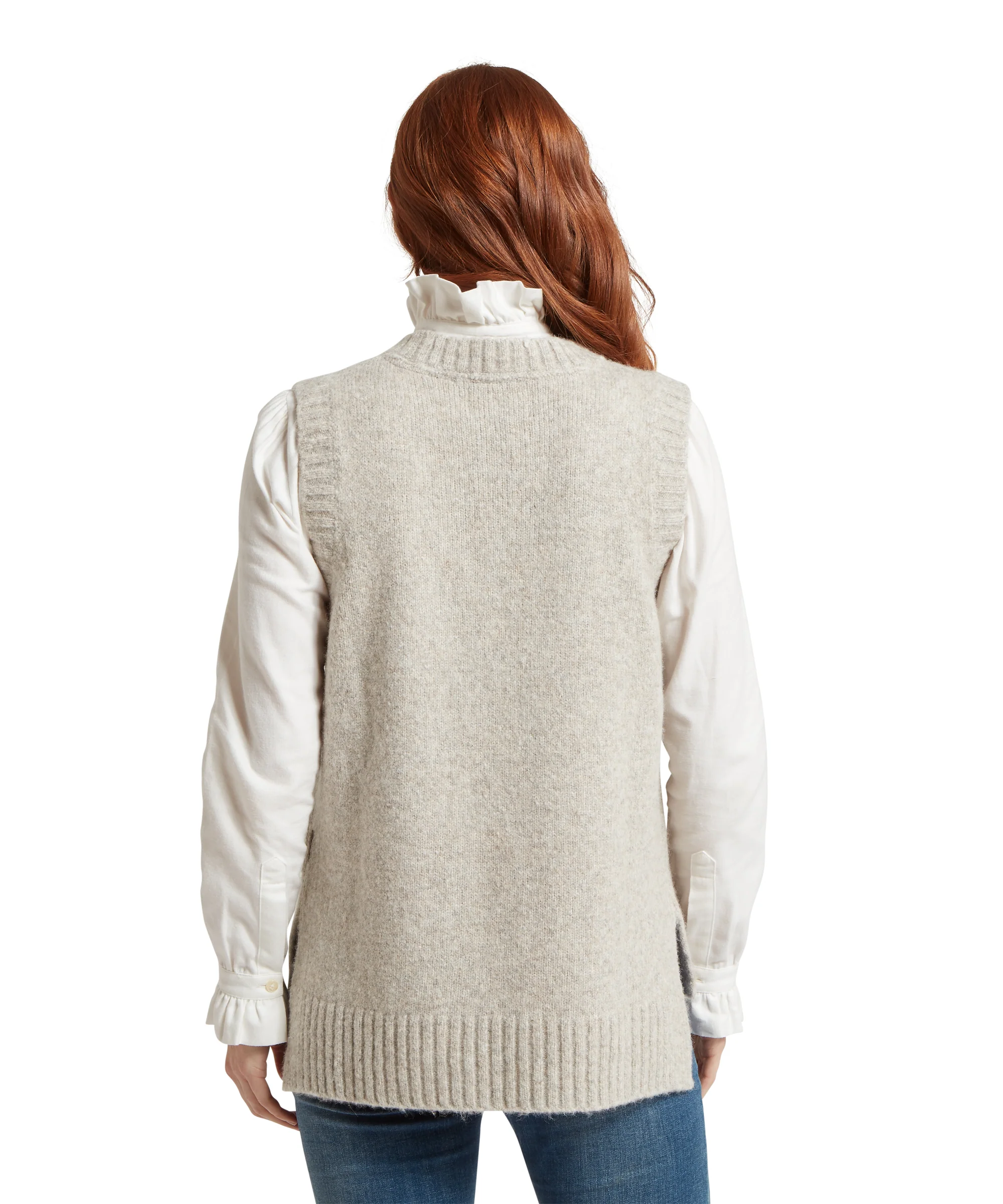 Evie Sleeveless Jumper - Cobblestone - Image 5