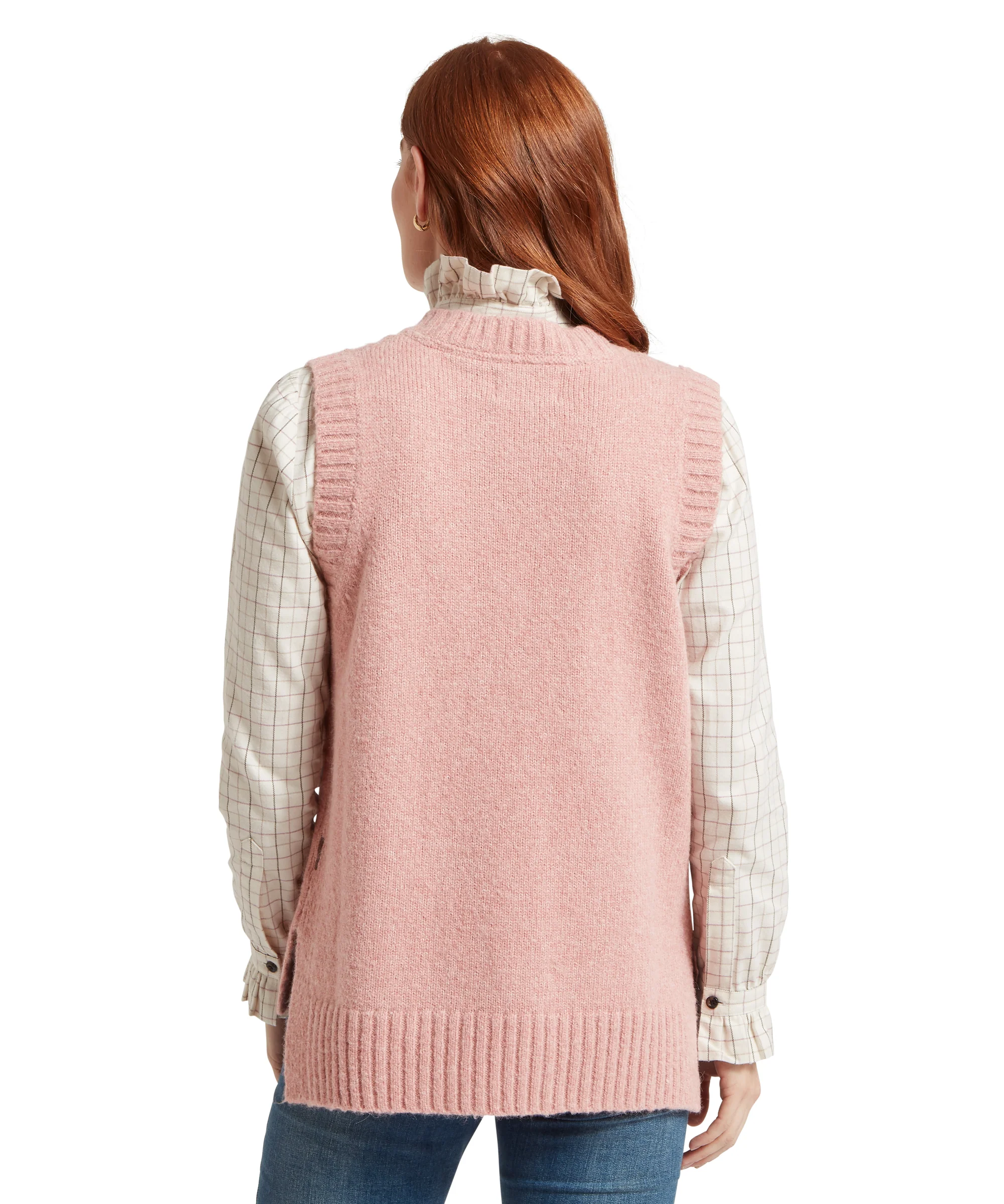 Evie Sleeveless Jumper - Dusky Pink - Image 5