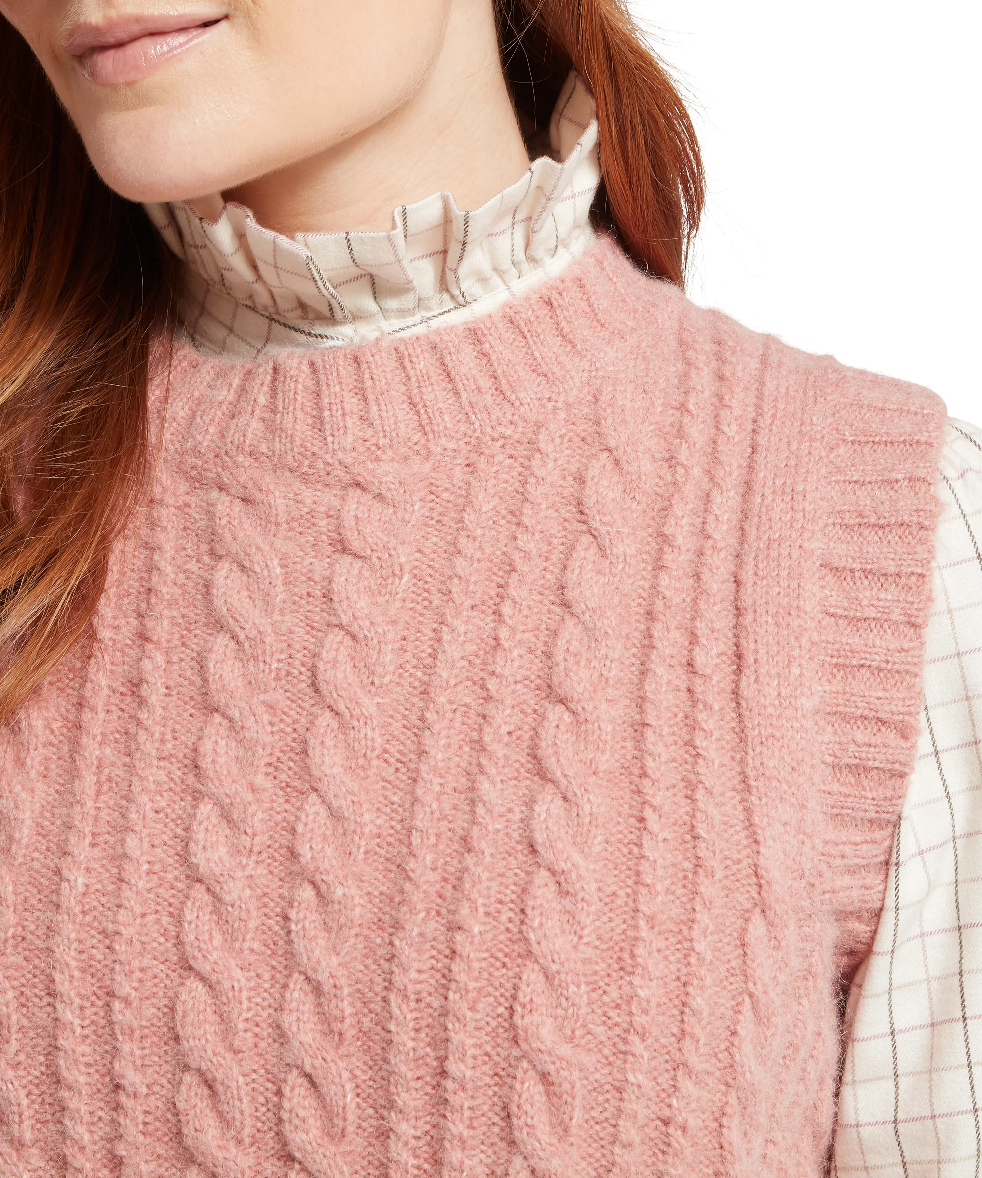Evie Sleeveless Jumper - Dusky Pink - Image 7