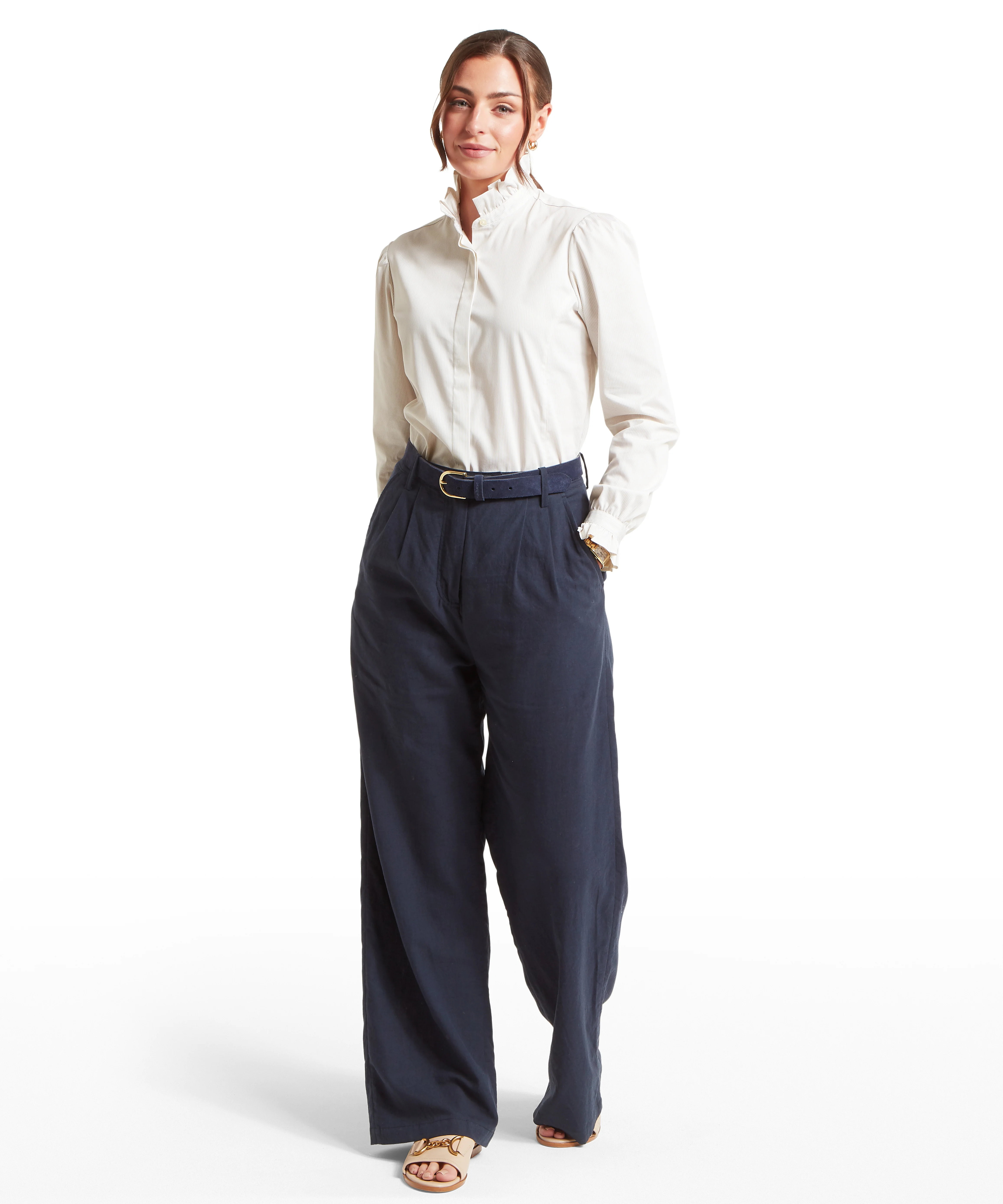 Fakenham Shirt - Linen Stripe - Image 3