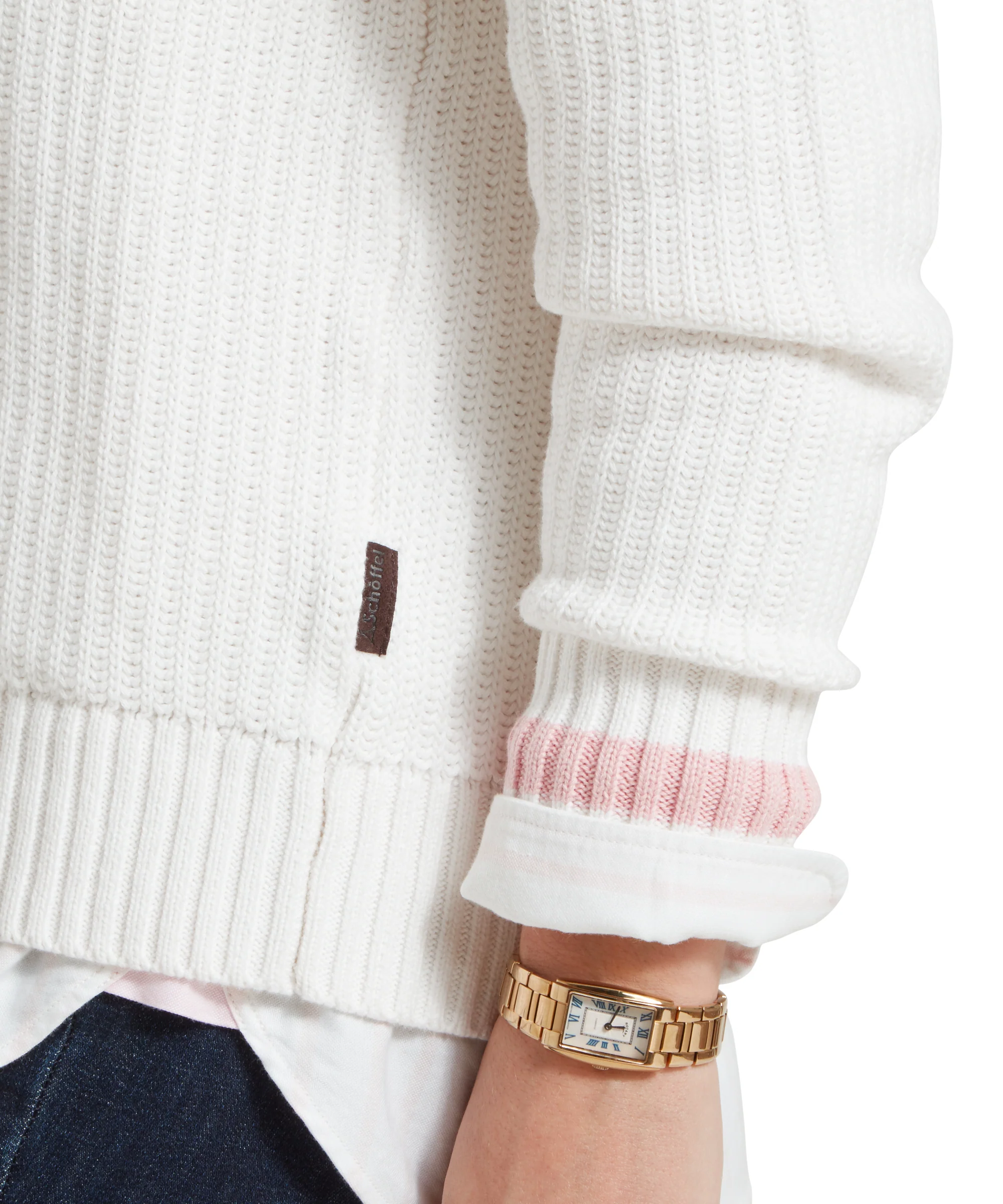 Hambledon Jumper - Soft White/Blush - Image 7