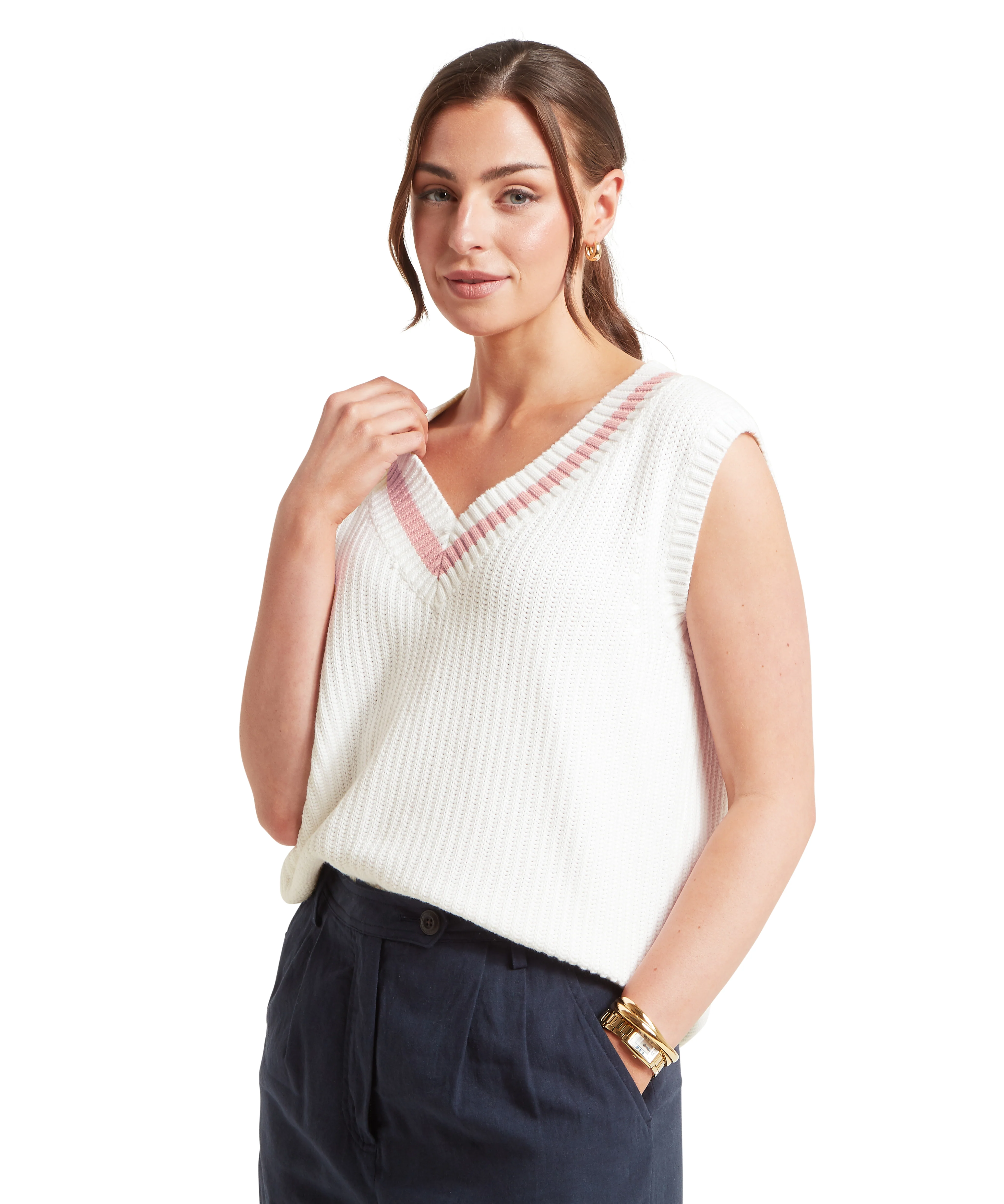 Hambledon Vest - Soft White/Blush - Image 3