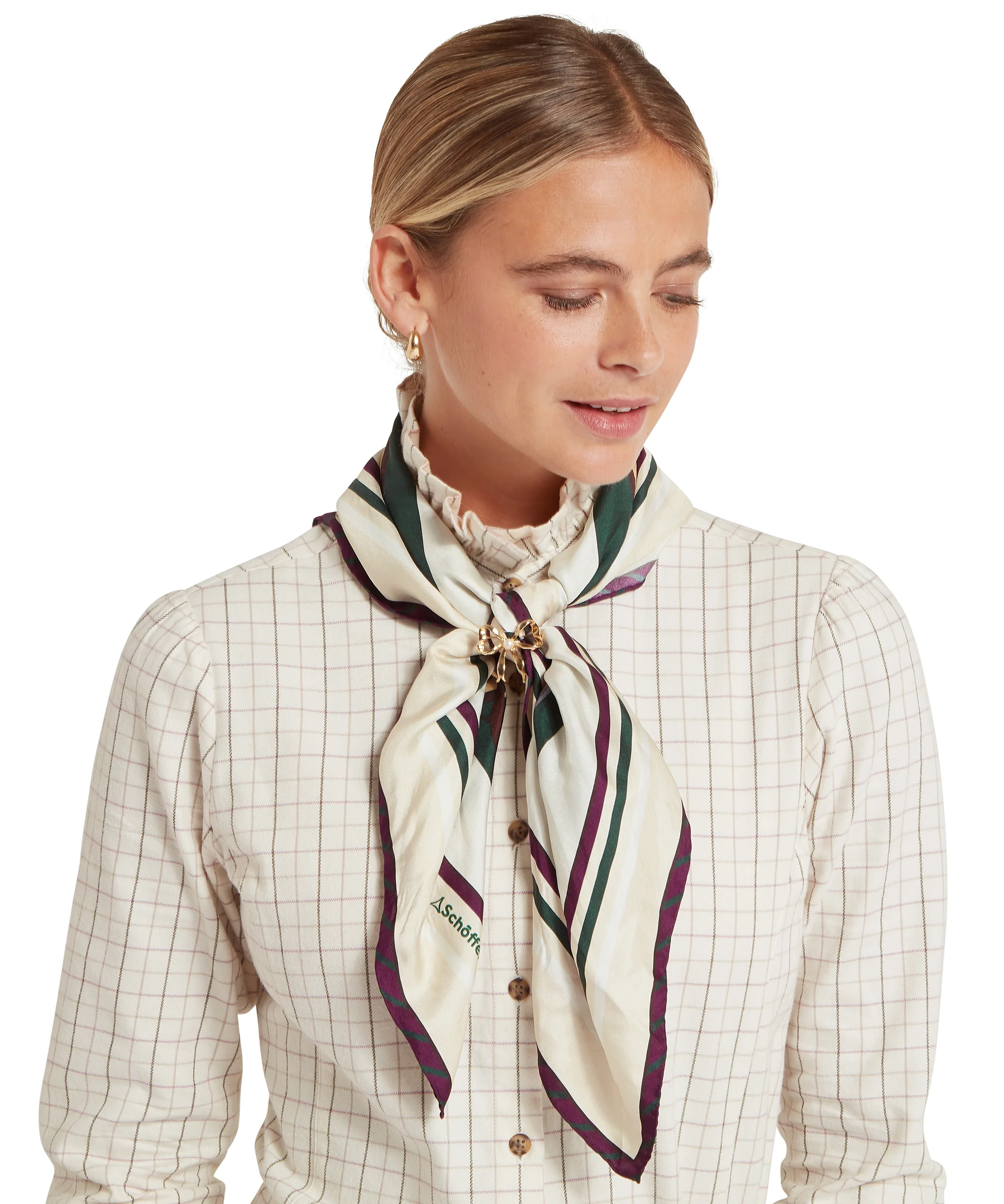 Hathersage Silk Scarf - Bridle Print - Image 3