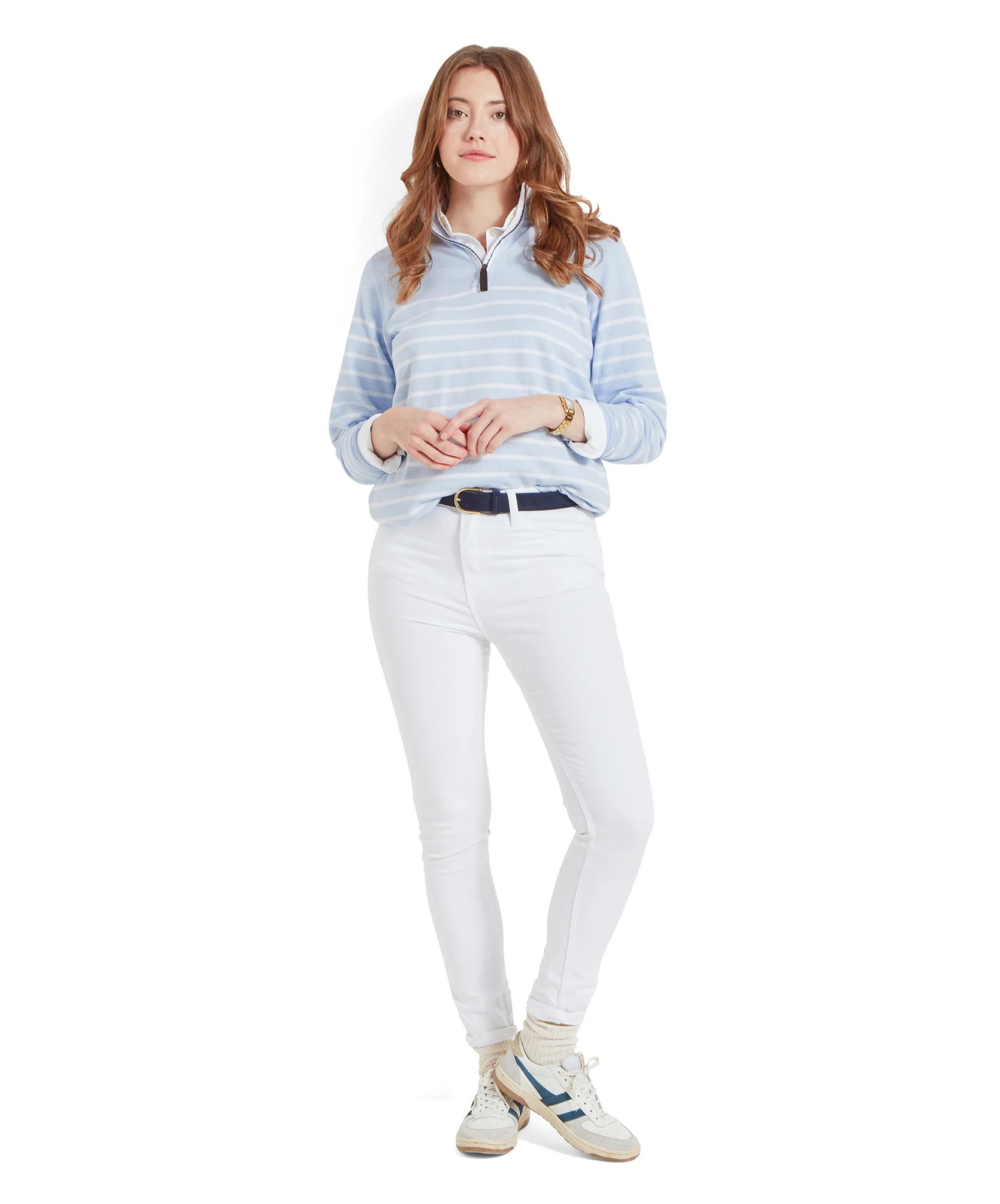 Hope Cove Sweatshirt - Pale Blue Stripe - Image 3