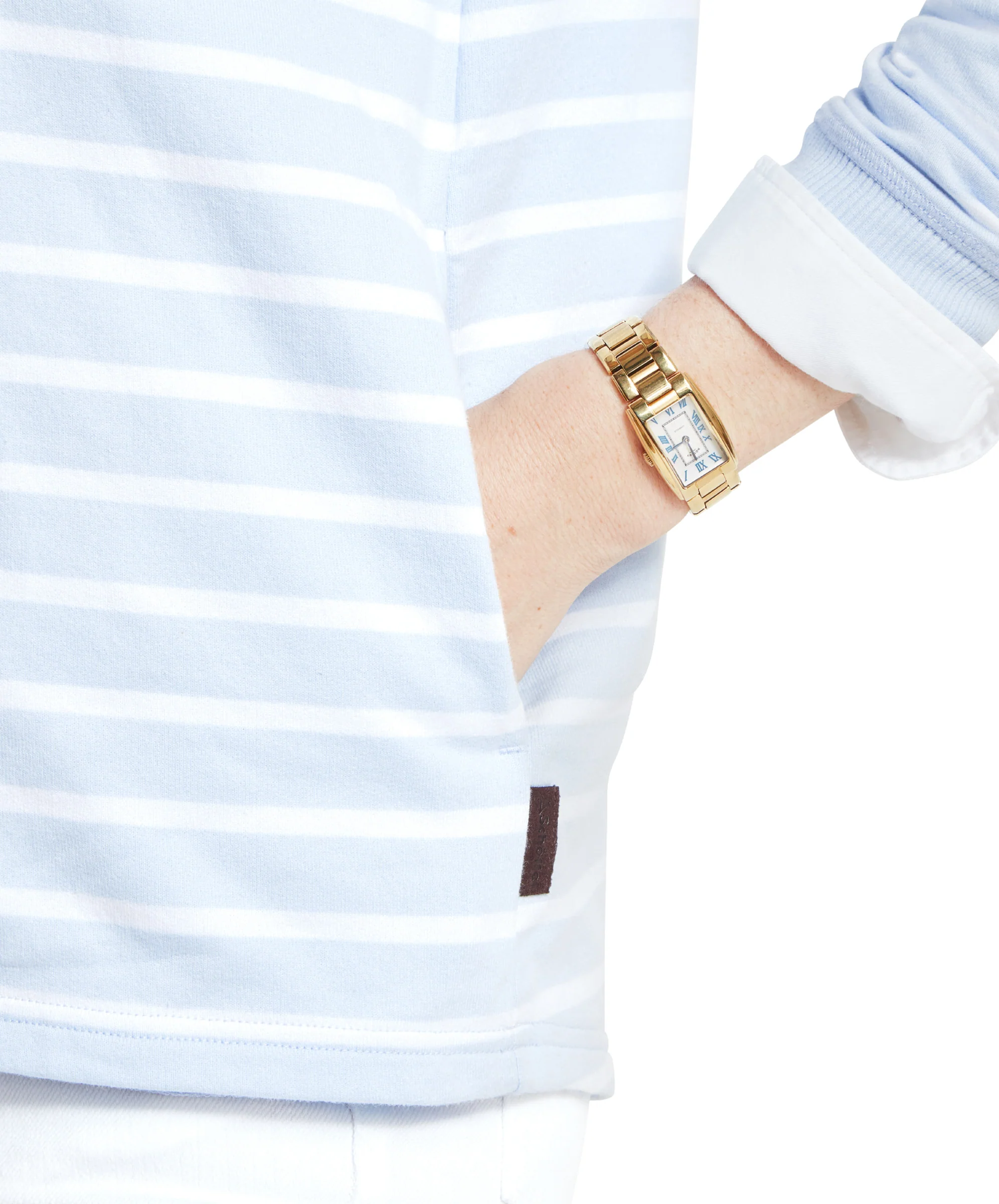 Hope Cove Sweatshirt - Pale Blue Stripe - Image 7