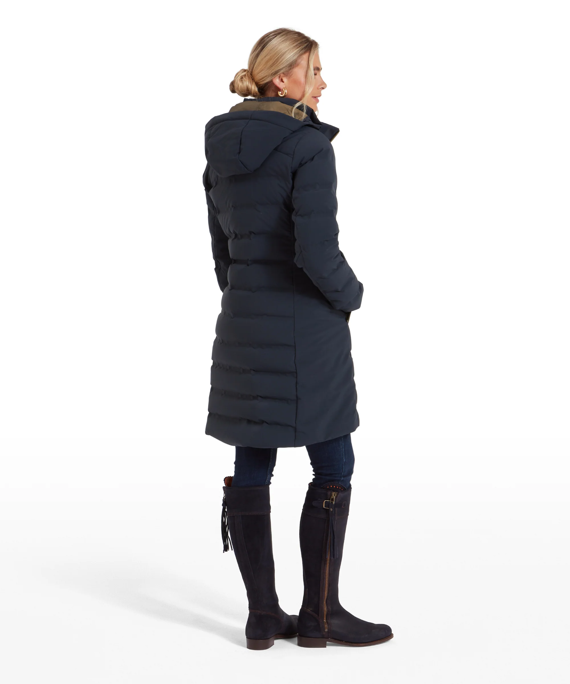 Hurlingham Waterproof Down Coat - Carbon Navy - Image 7