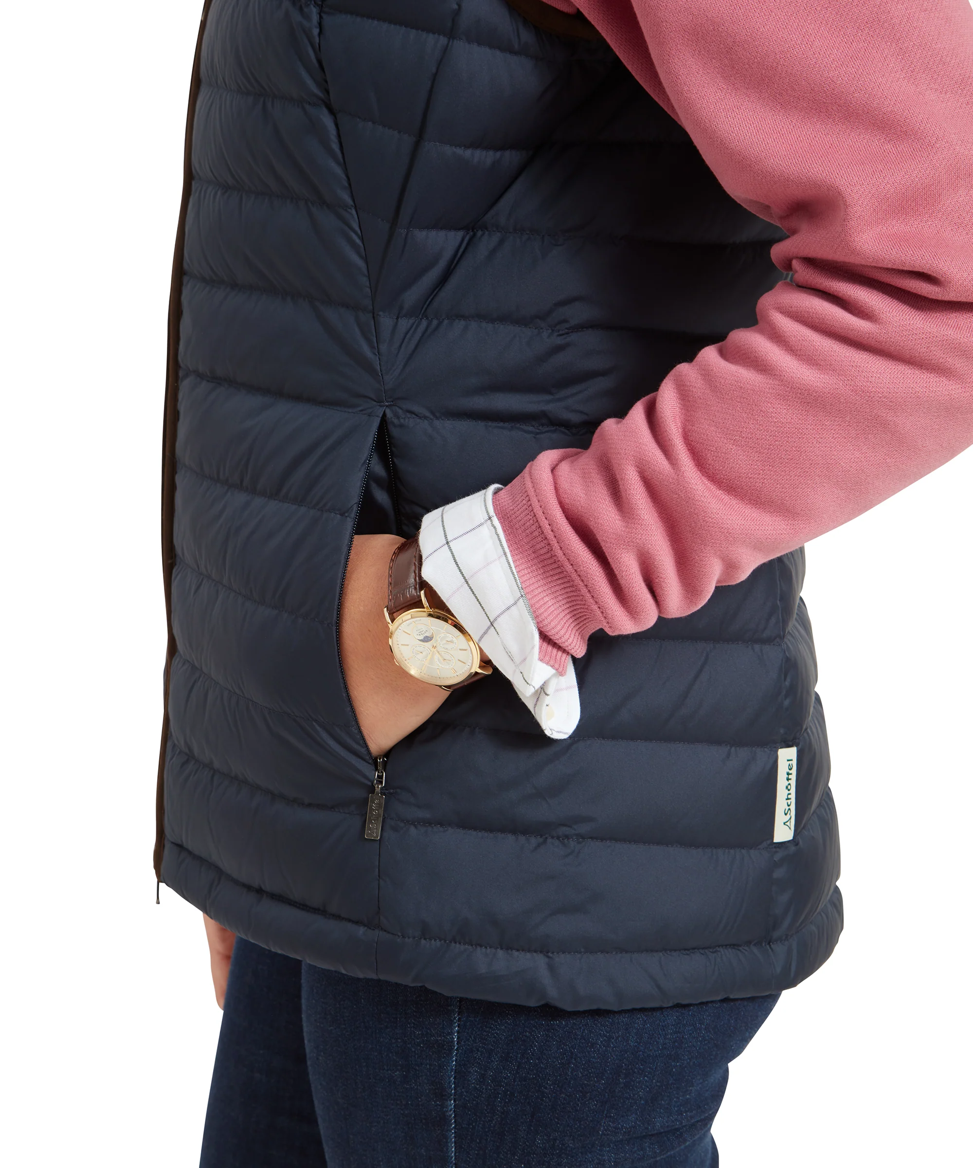 Launde Down Gilet - Petrol Blue - Image 8