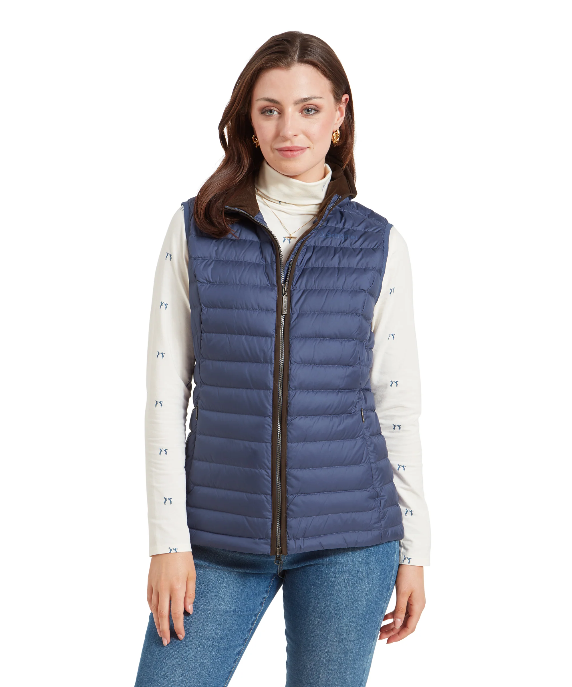 Launde Down Gilet - Stone Blue - Image 2