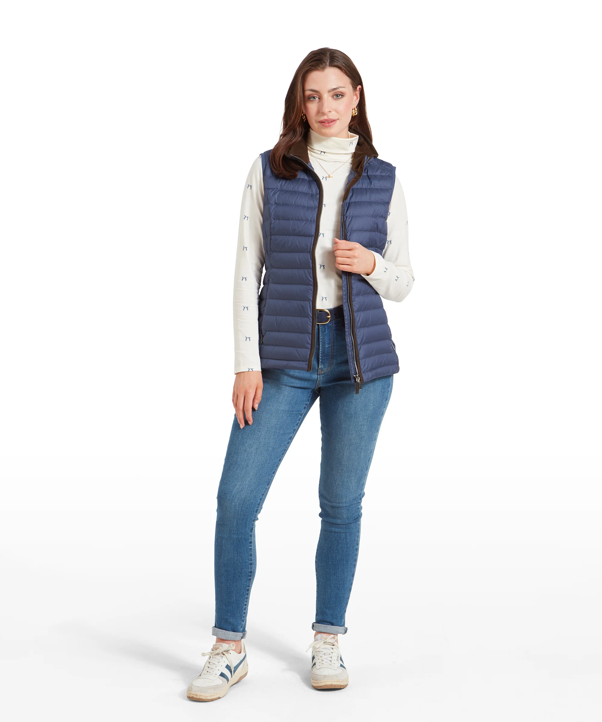 Launde Down Gilet - Stone Blue - Image 3