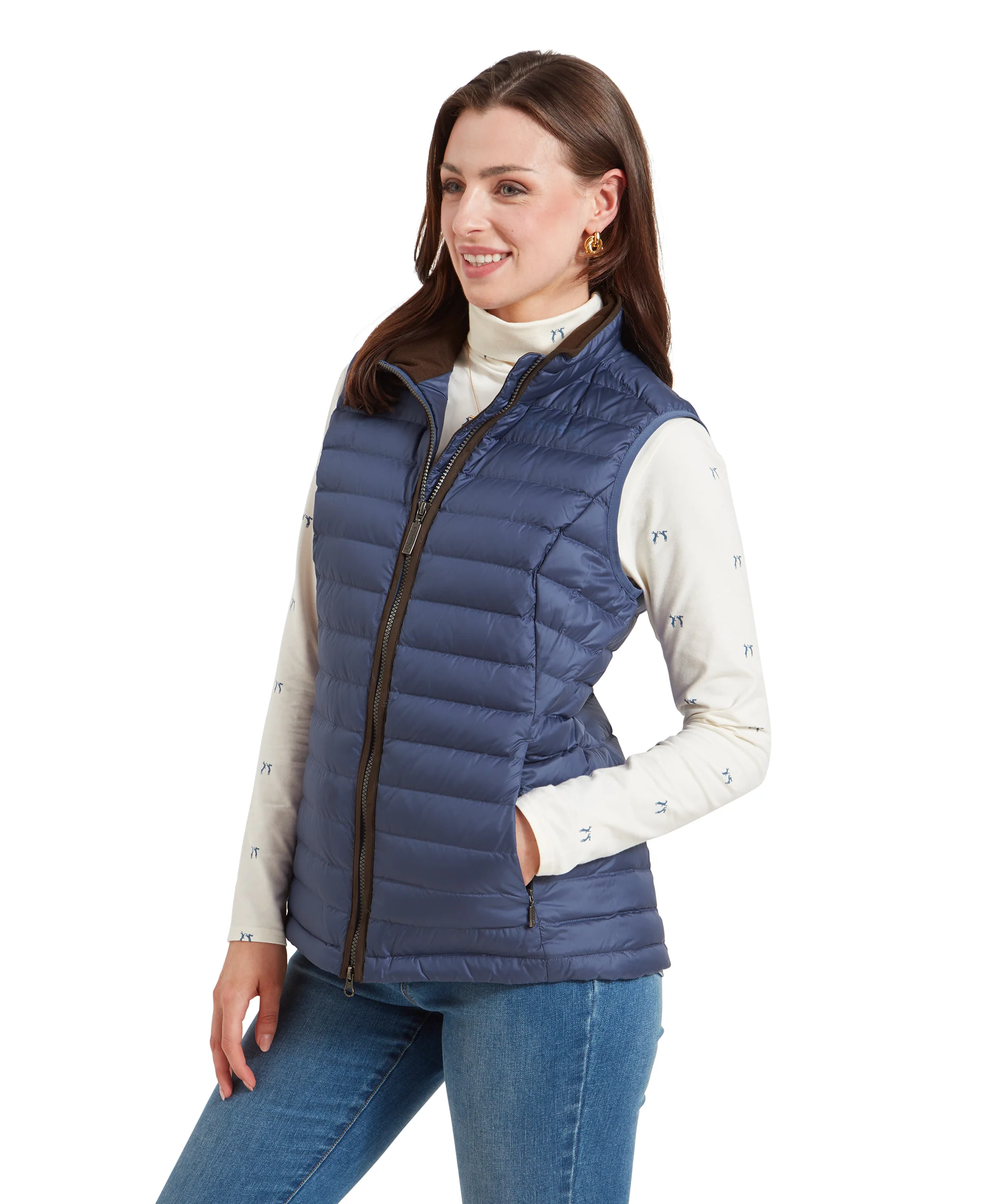 Launde Down Gilet - Stone Blue - Image 4