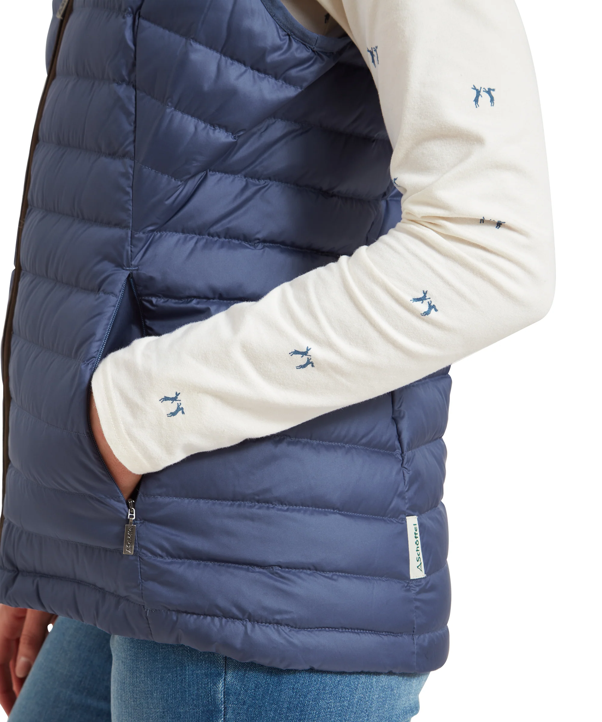Launde Down Gilet - Stone Blue - Image 6