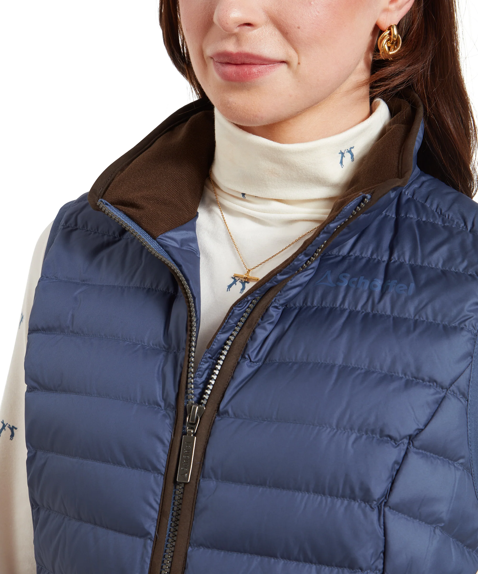 Launde Down Gilet - Stone Blue - Image 7