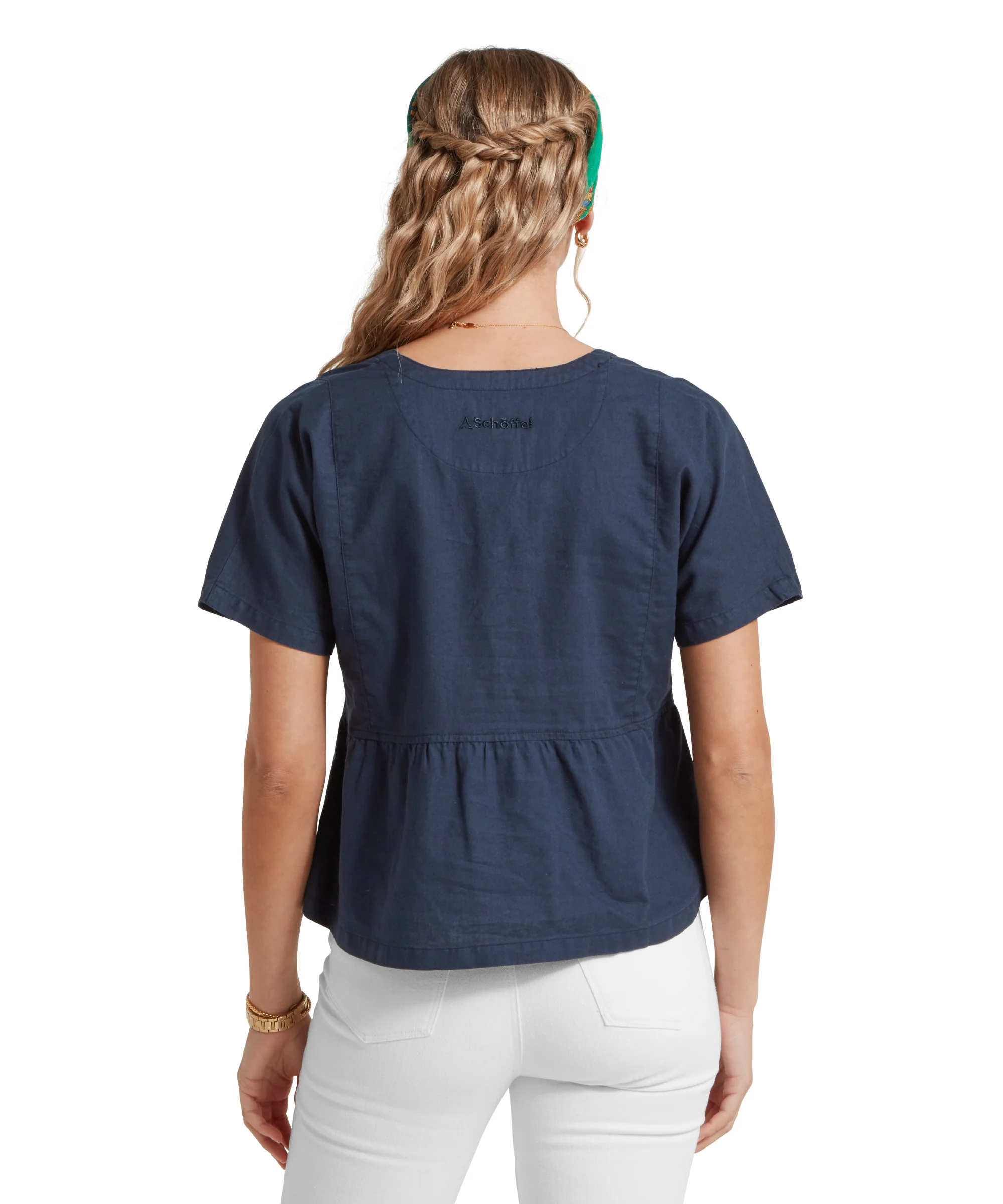 Lavenham Linen Top - Dark Blueberry - Image 6