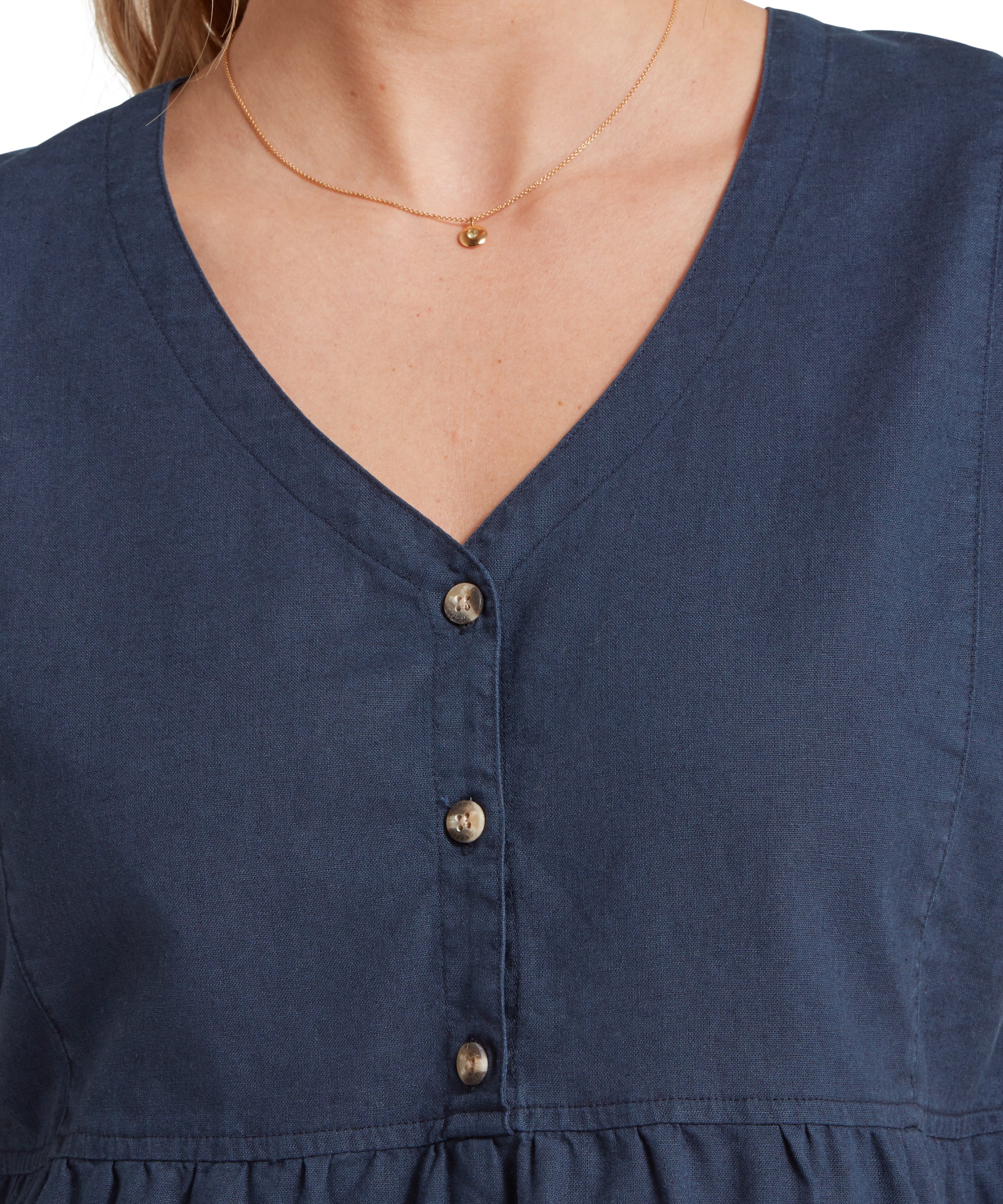 Lavenham Linen Top - Dark Blueberry - Image 7