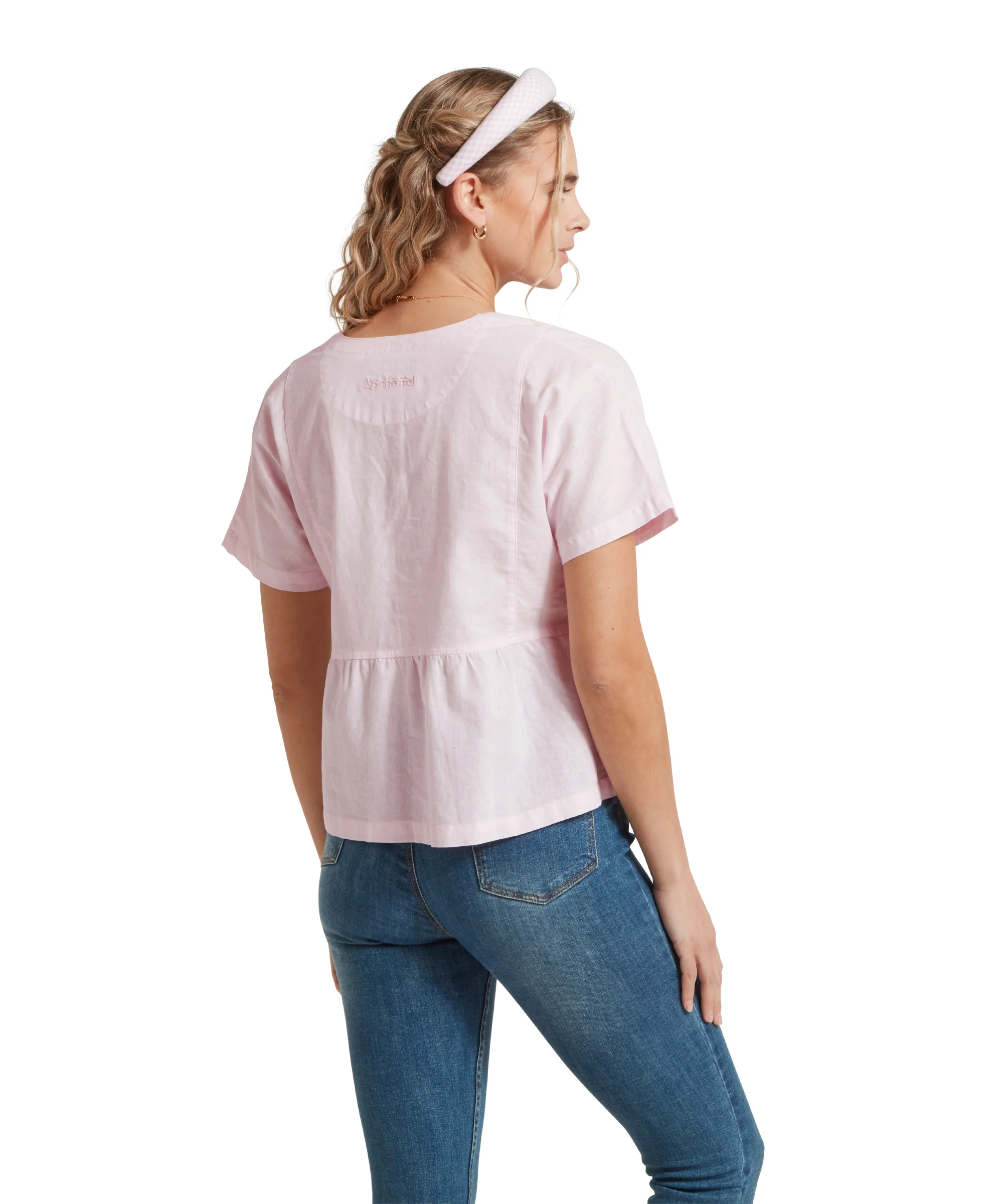 Lavenham Linen Top - Pale Pink - Image 5
