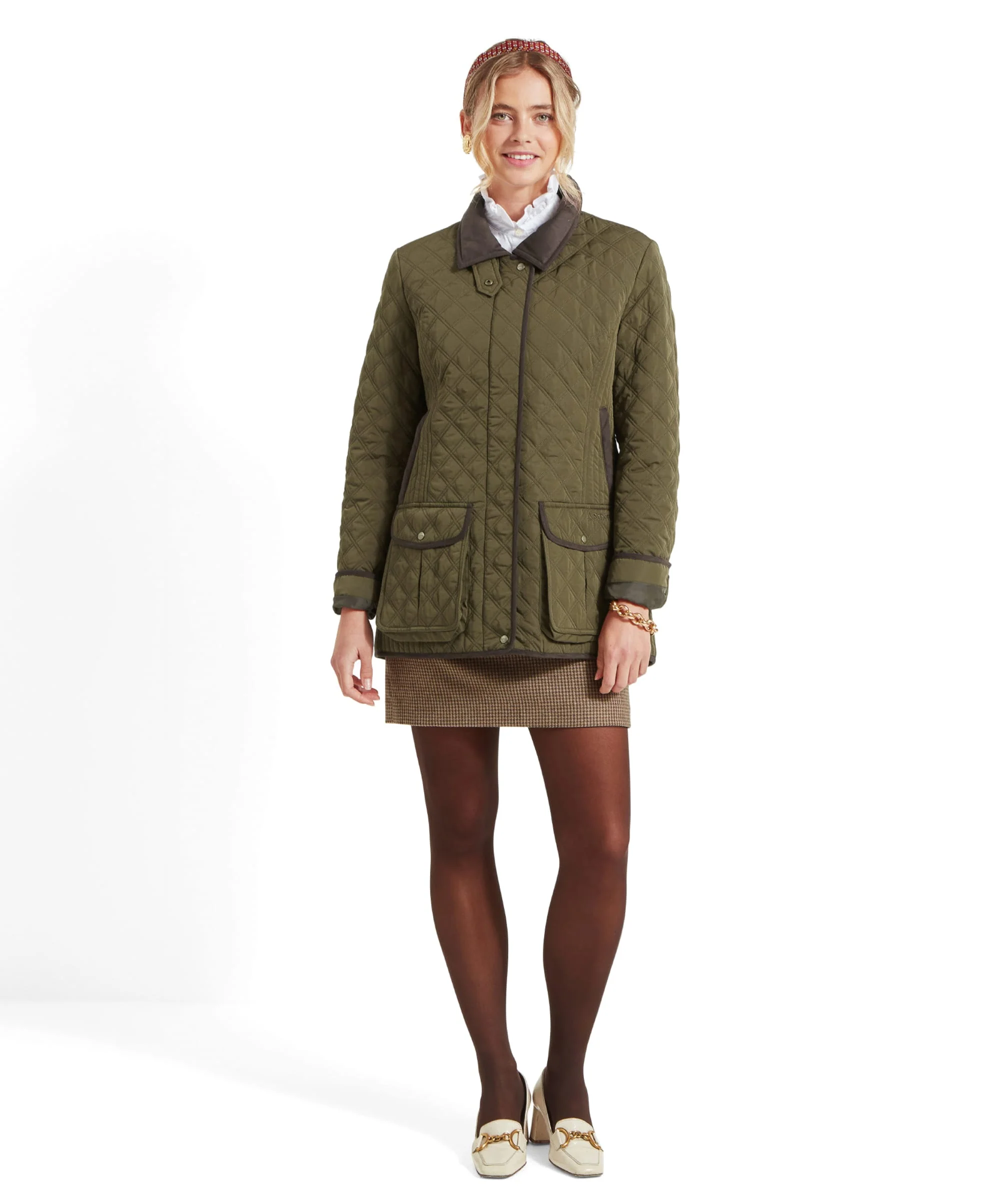Lilymere Quilt Jacket - Olive - Image 3