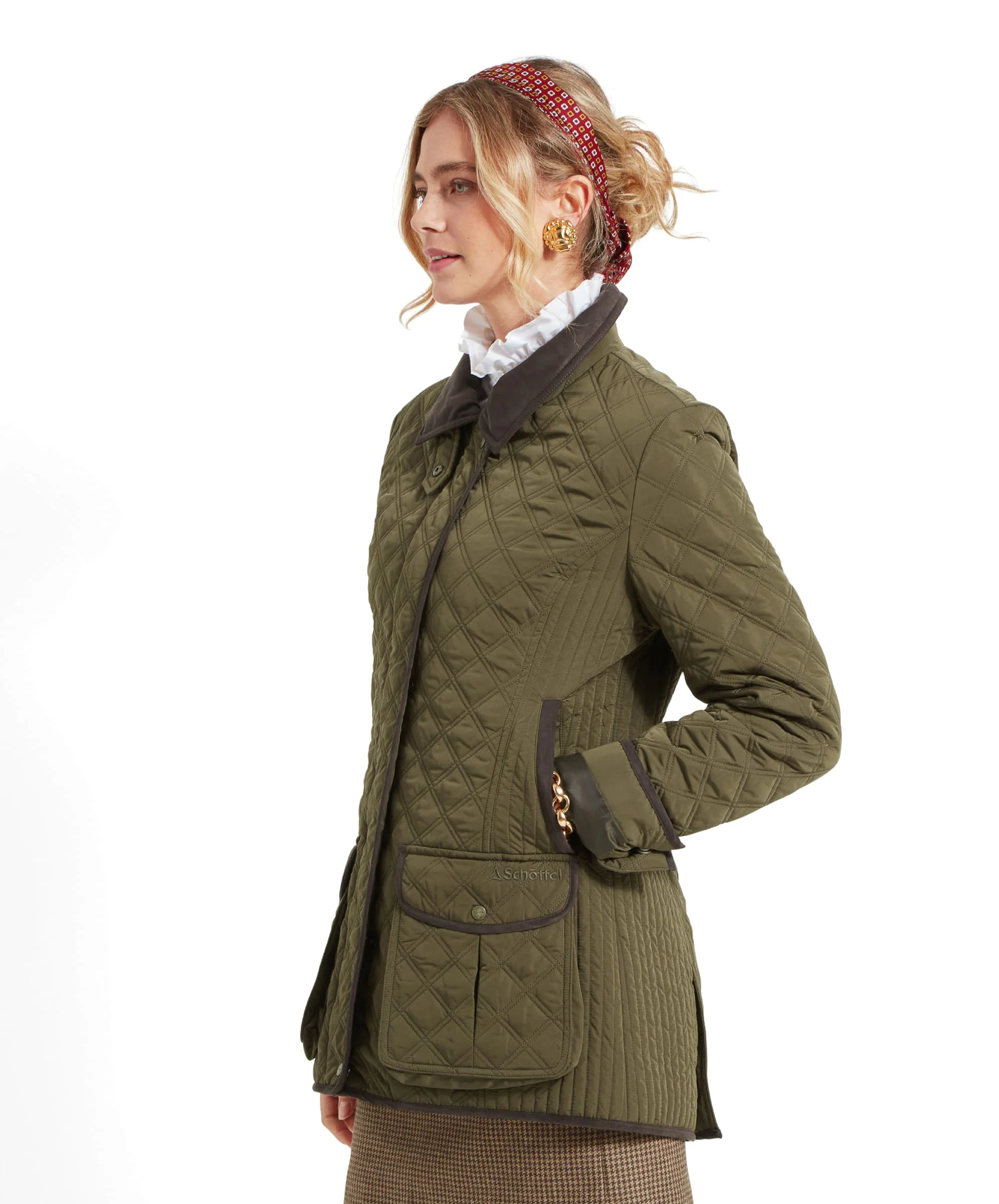 Lilymere Quilt Jacket - Olive - Image 4