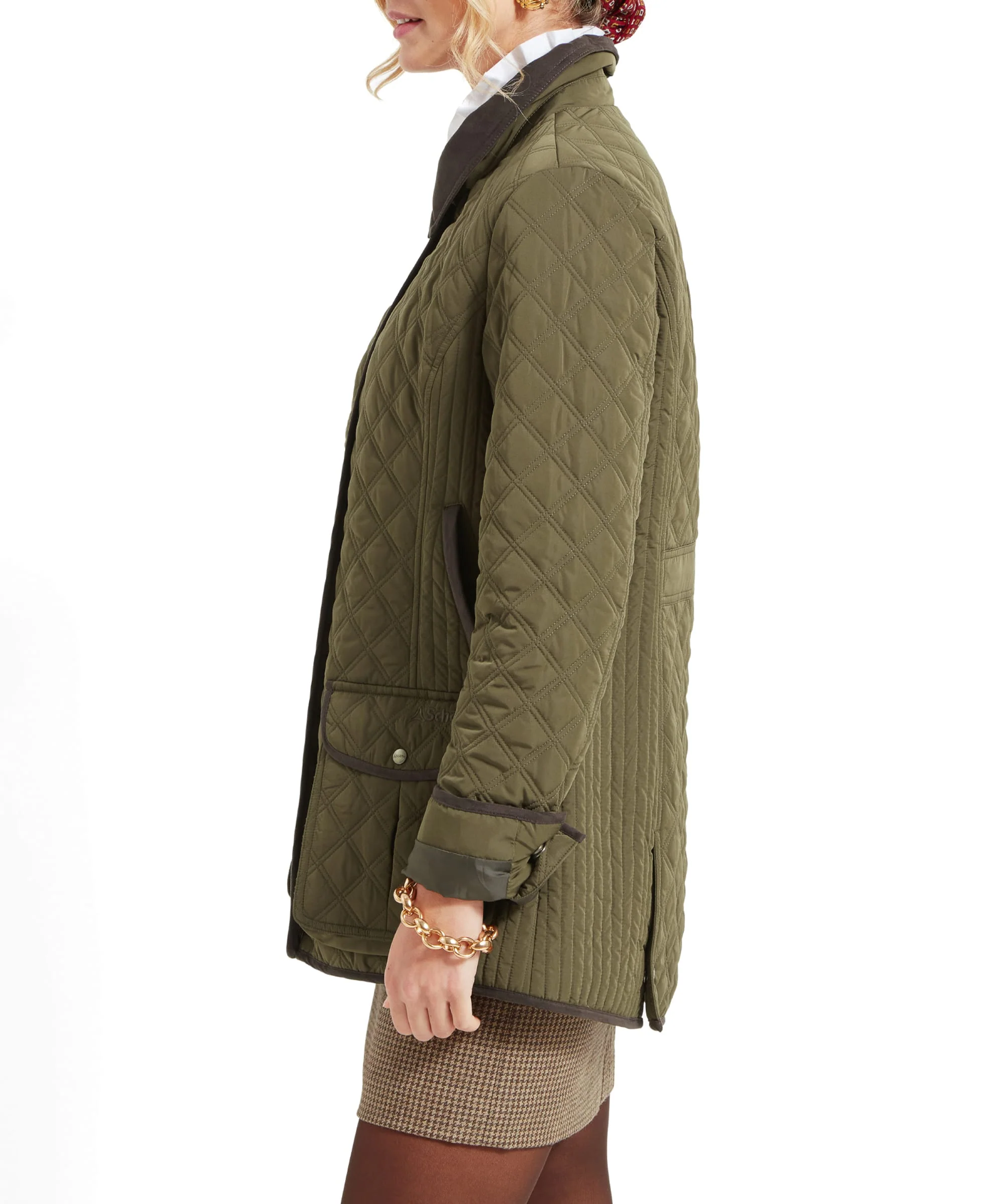 Lilymere Quilt Jacket - Olive - Image 5