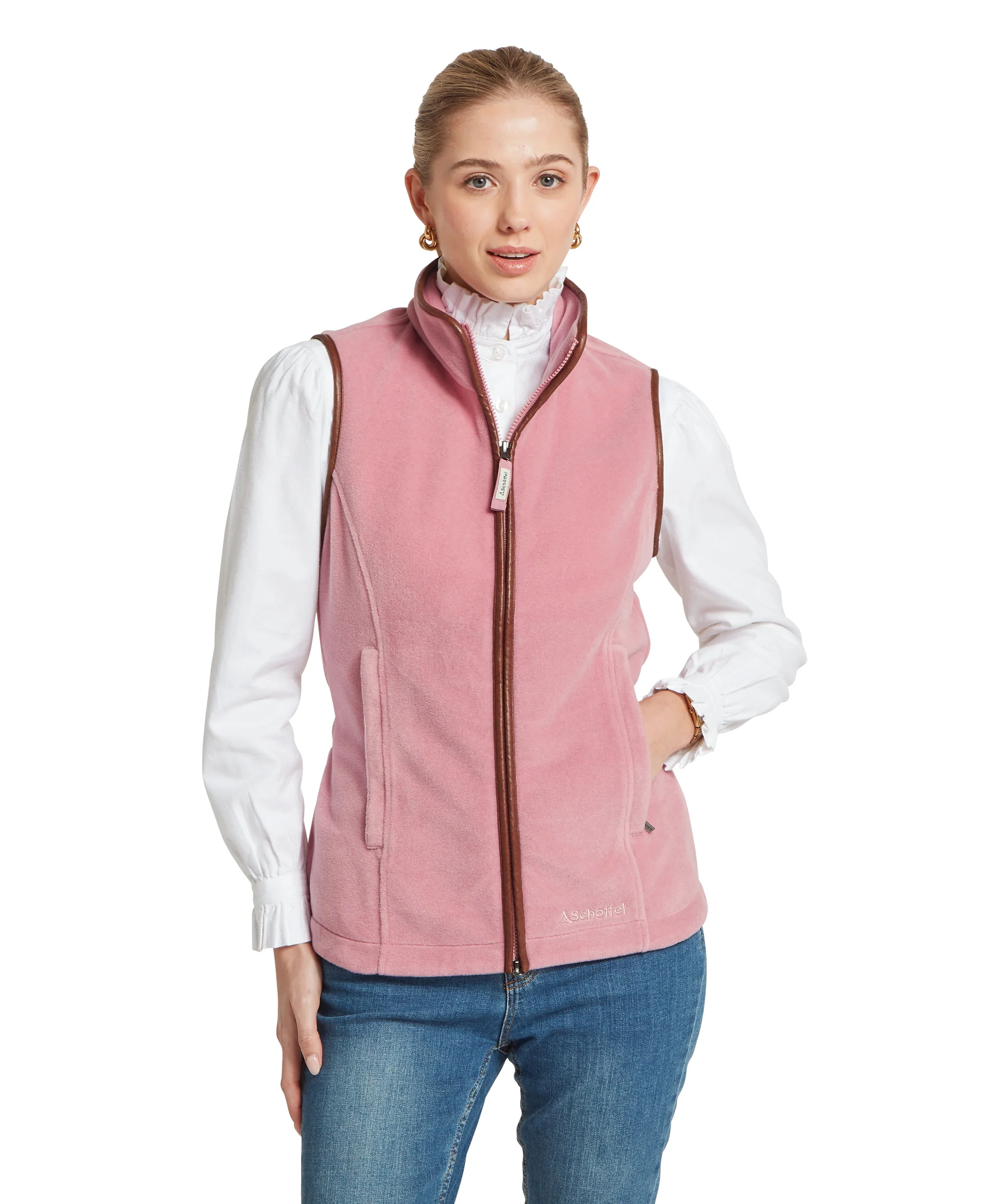 Lyndon Fleece Gilet - Antique Rose - Image 2